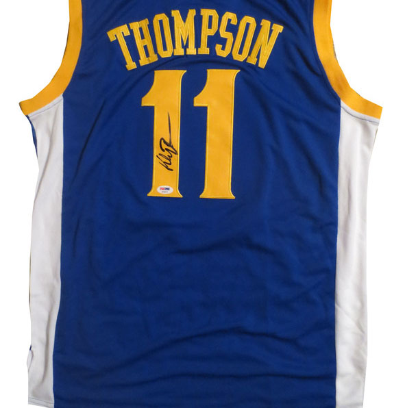 klay thompson autographed jersey