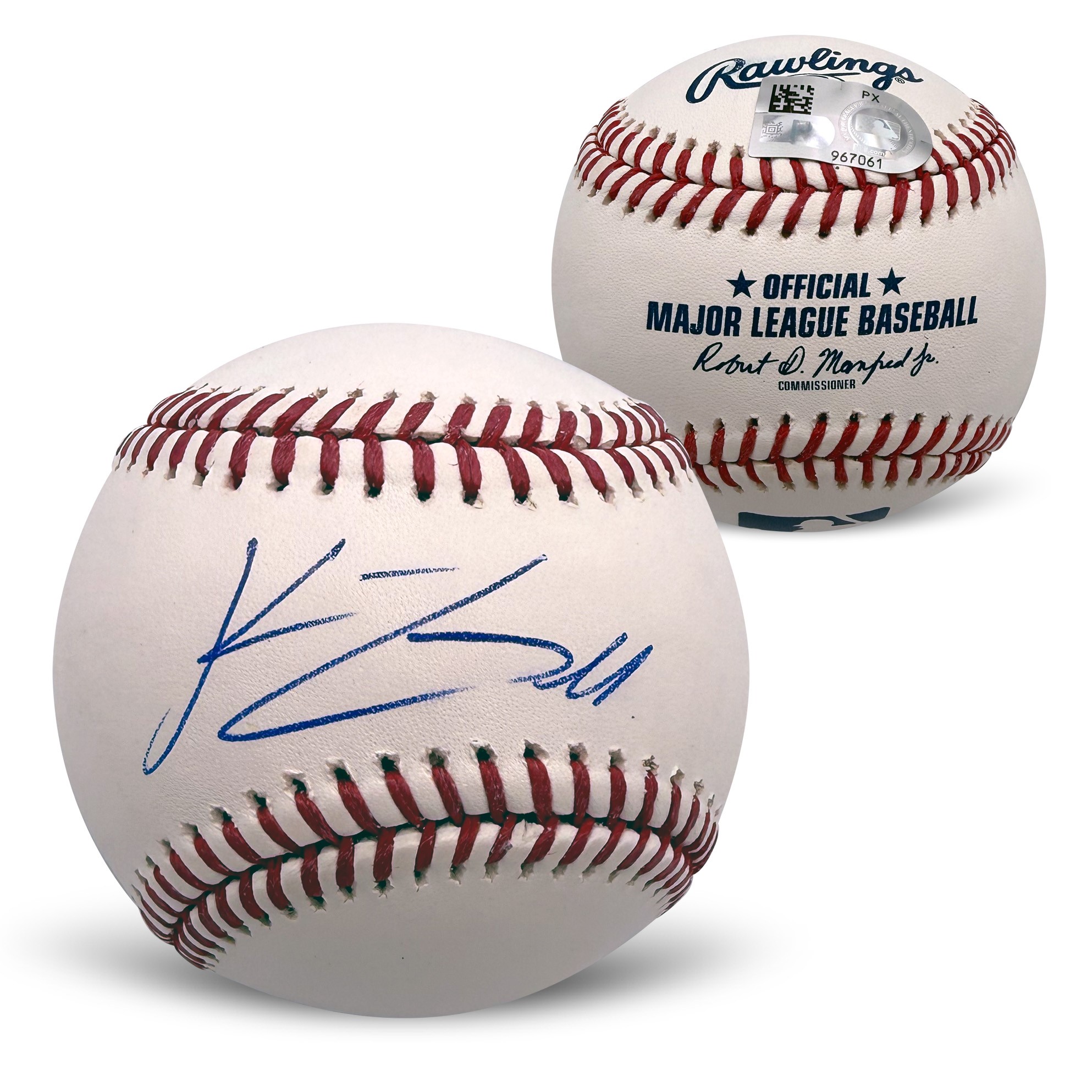 Konnor Griffin Autographed Pittsburgh Pirates Signed Baseball MLB Authentication Witness Hologram With UV Display Case