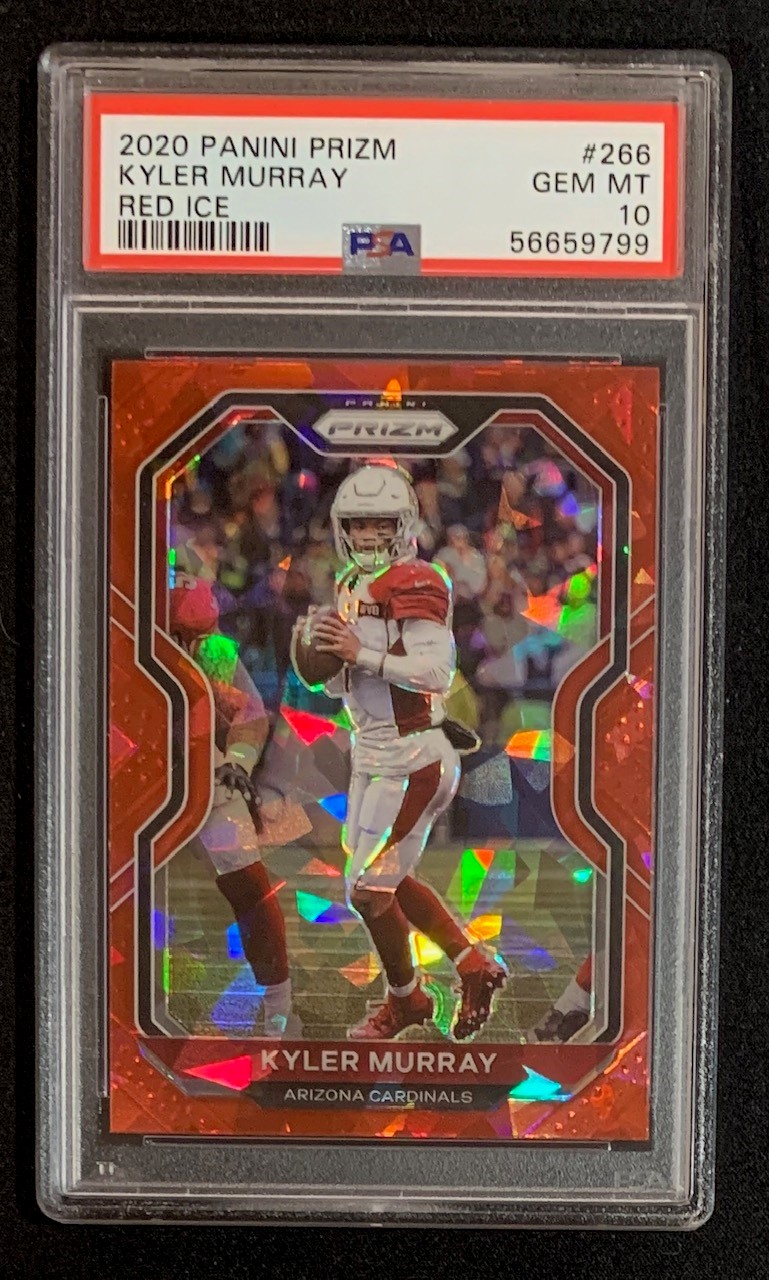 Kyler Murray 2020 Panini Prizm Red Ice Football Card #266 Graded PSA 10