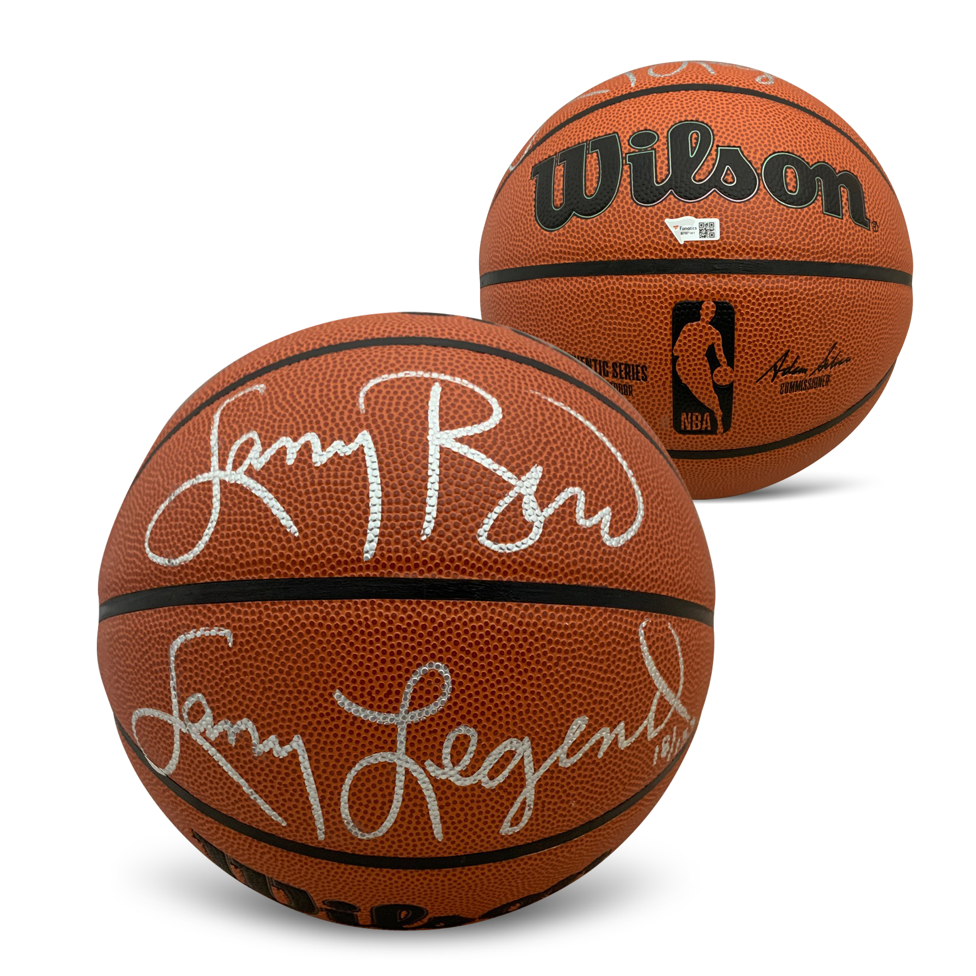 Larry Bird Autographed NBA Signed Full Size Replica Basketball LARRY LEGEND Fanatics Authentic COA LE of 133