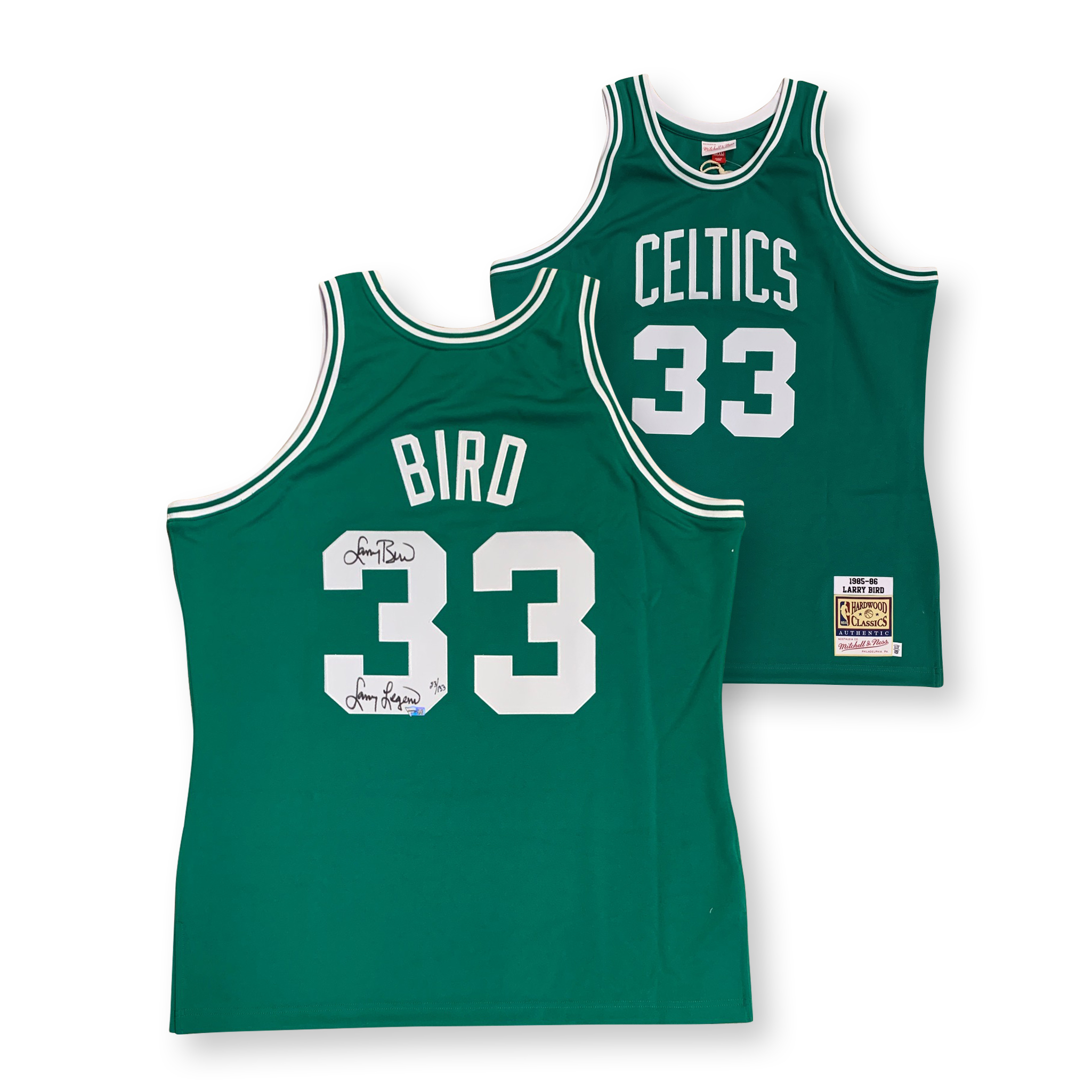 Larry Bird Autographed Boston Celtics Signed Mitchell & Ness Authentic Jersey LARRY LEGEND Fanatics COA LE of 133