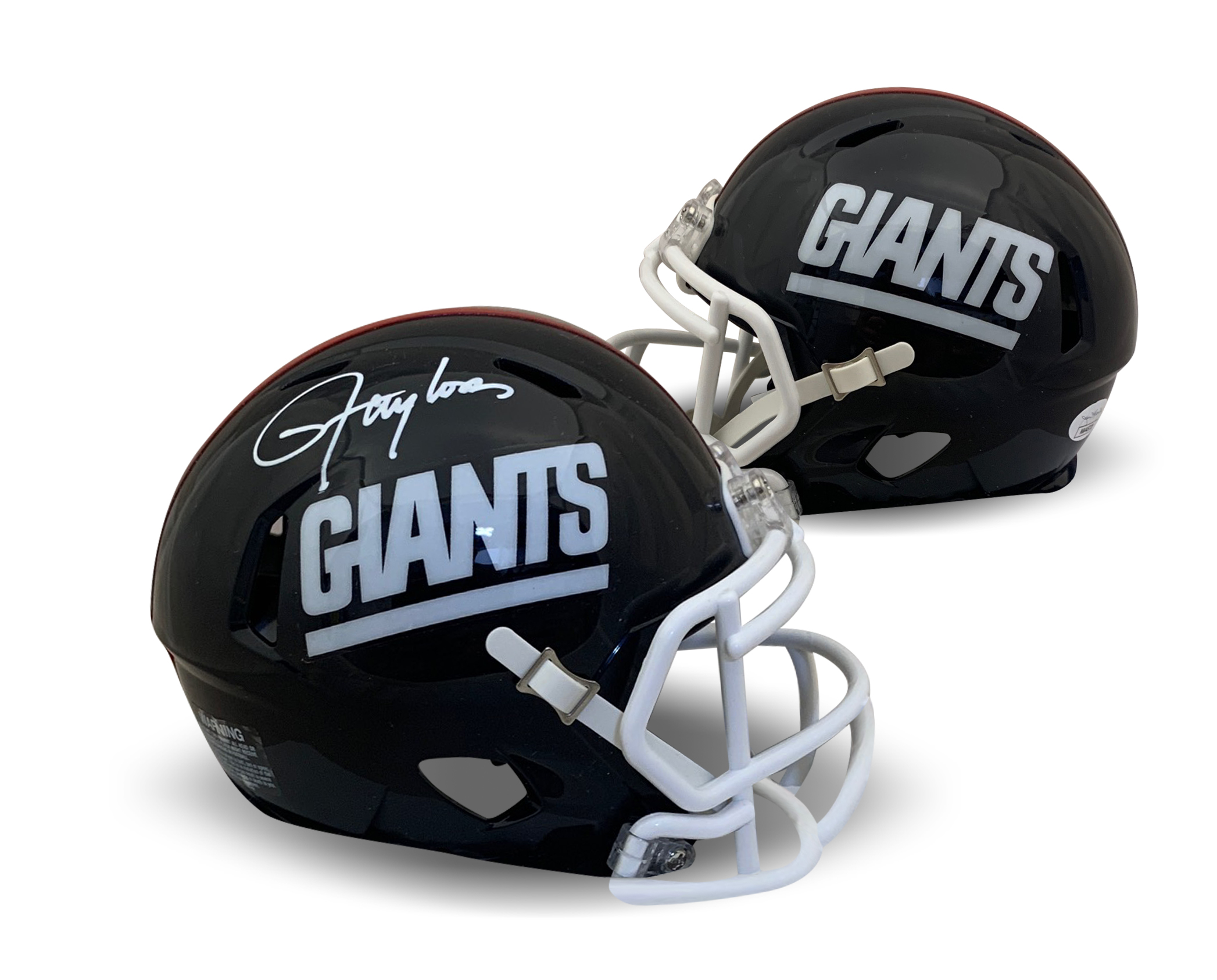 Lawrence Taylor Autographed New York Giants Signed Football Mini Helmet JSA COA