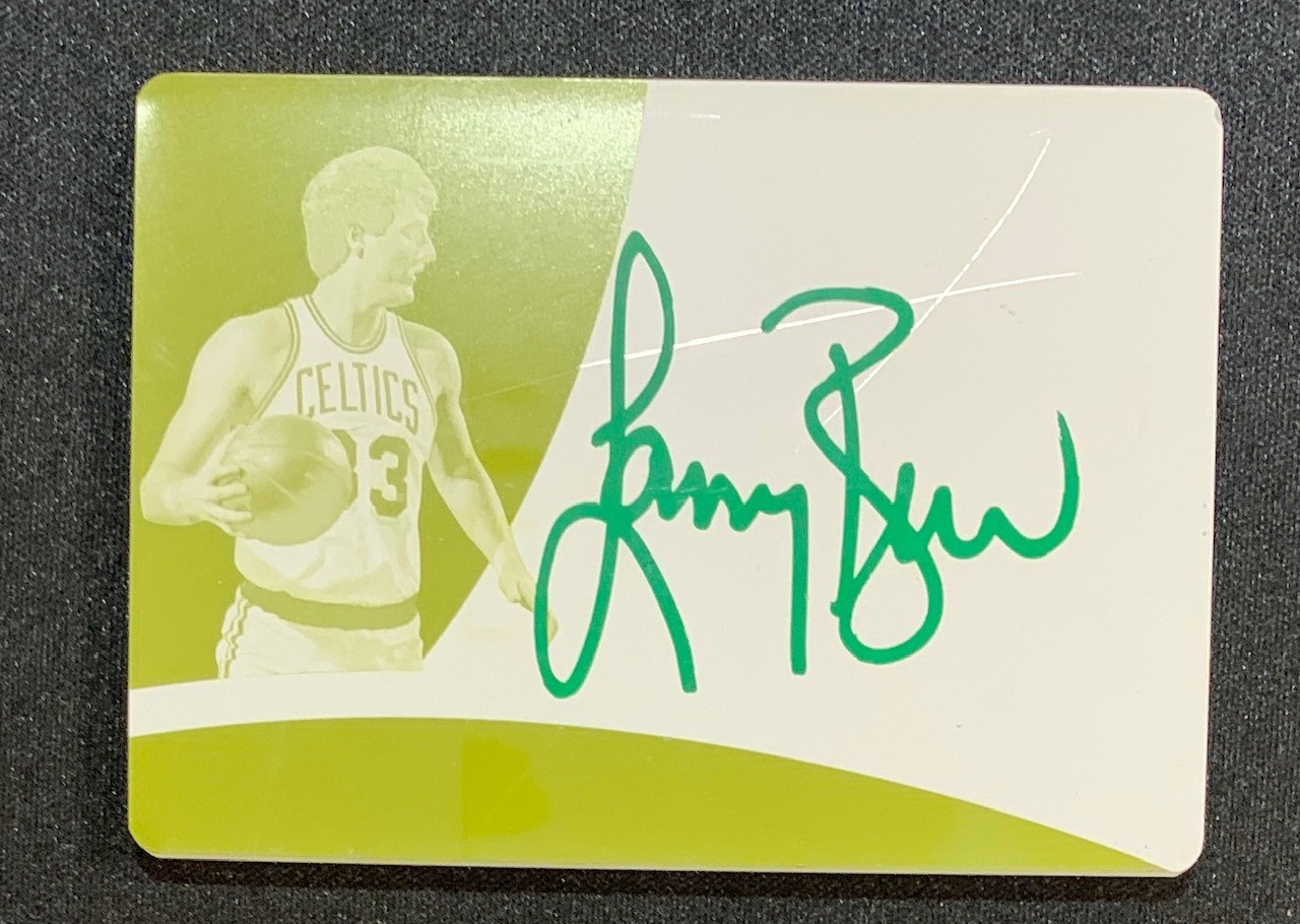 Larry Bird 2017 Panini Immaculate Signed Printing Plate Card #SELBD Auto JSA 1/1