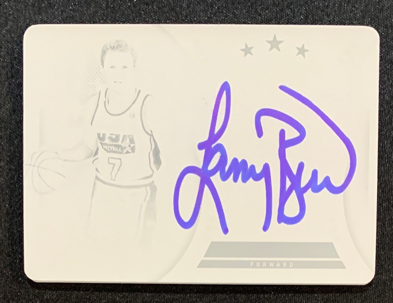Larry Bird 2020 Panini Flawless Signed Printing Plate Card #194 Auto JSA 1/1