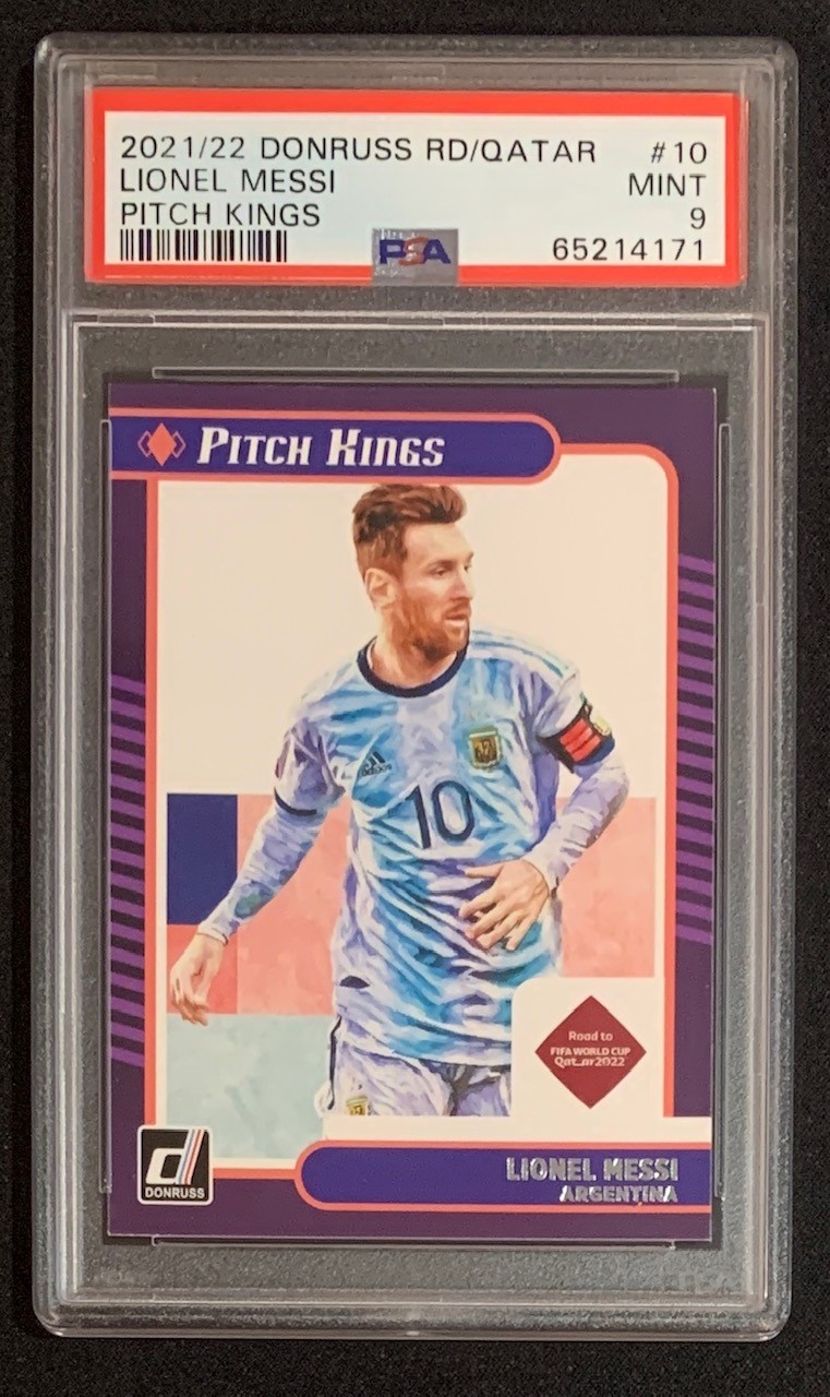 Lionel Messi 2021-22 Panini Donruss Road to Qatar World Cup 2022 Soccer Card #10 Graded PSA 9 Lionel Messi 2021-22 Panini Donruss Road to Qatar World Cup 2022 Soccer Card #10 Graded PSA 9
