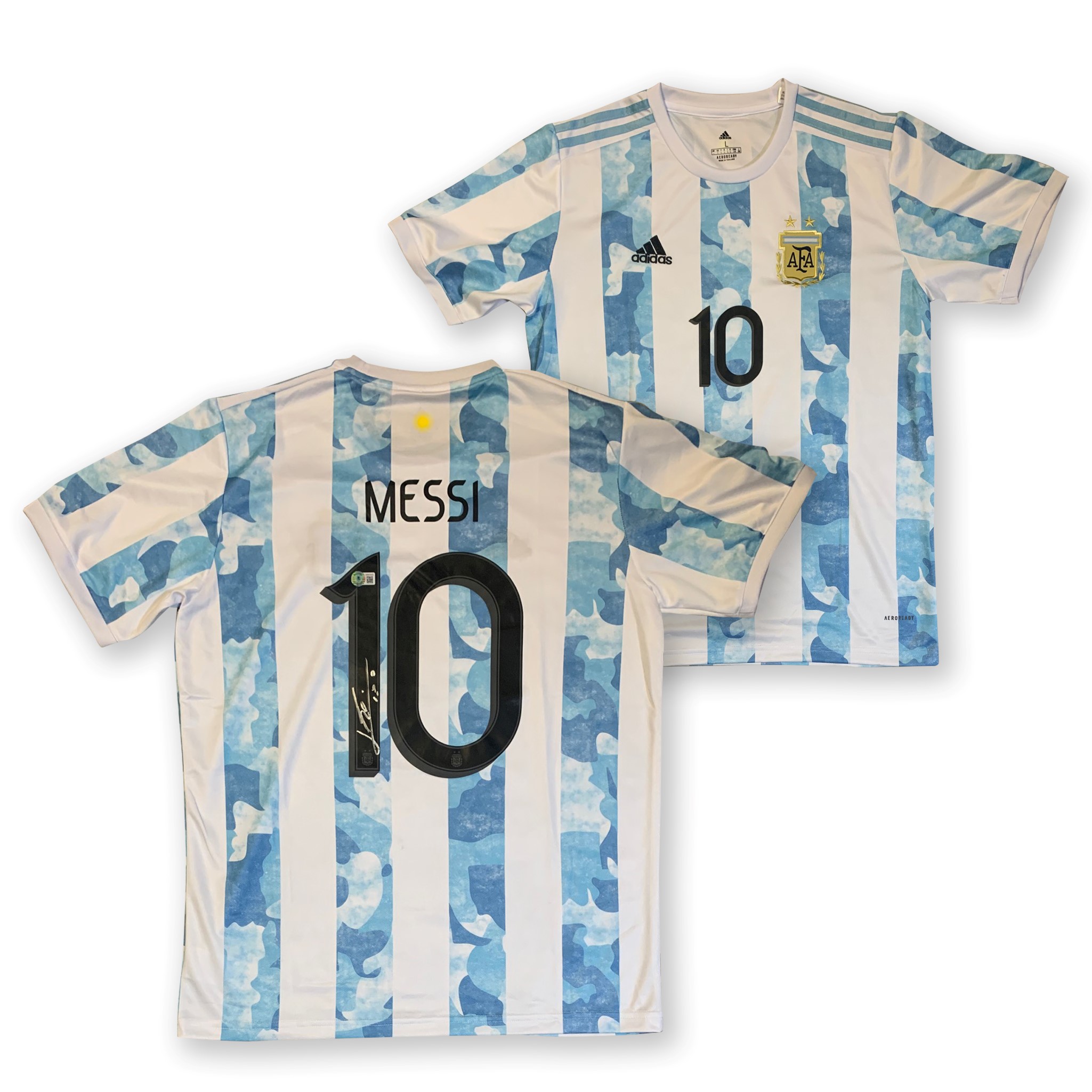 Lionel Messi Autographed Argentina National Team Signed Adidas World Cup Soccer Shirt Signed Jersey Beckett COA Lionel Messi Autographed Argentina National Team Signed Adidas World Cup Soccer Shirt Signed Jersey Beckett COA