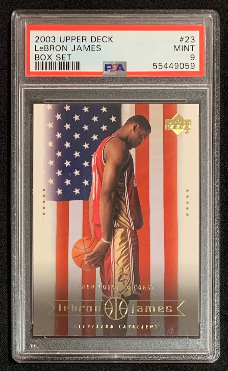 LeBron James 2003 Upper Deck Box Set Rookie Card RC #23 Graded PSA 9
