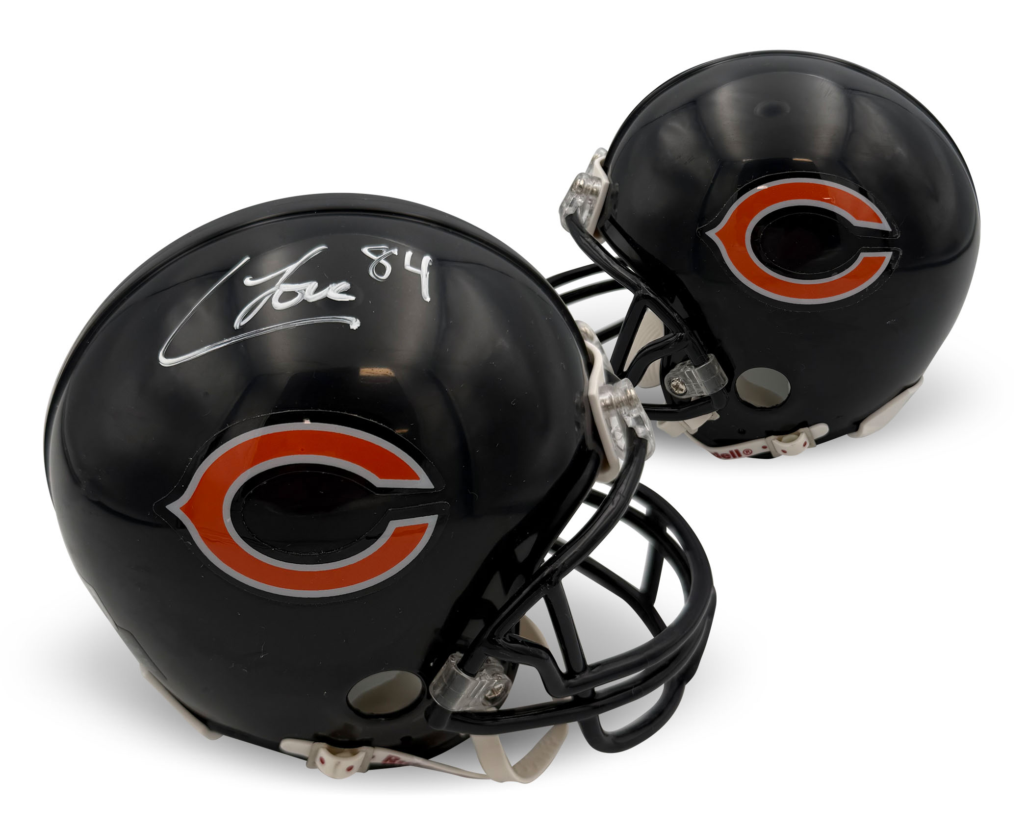 Colston Loveland Autographed Chicago Bears Signed Football Mini Helmet Beckett Authenticated COA