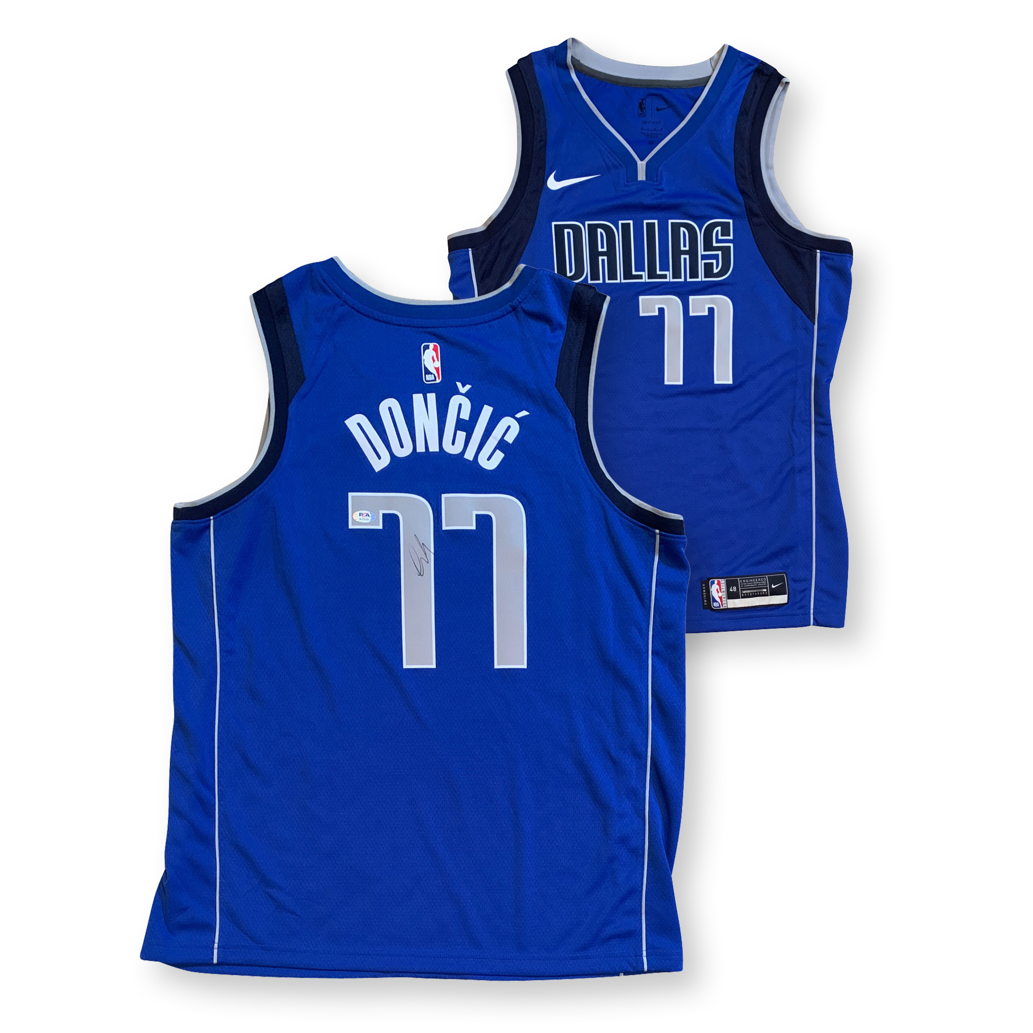 Luka Doncic Autographed Dallas Signed Swingman Basketball Jersey PSA DNA COA B