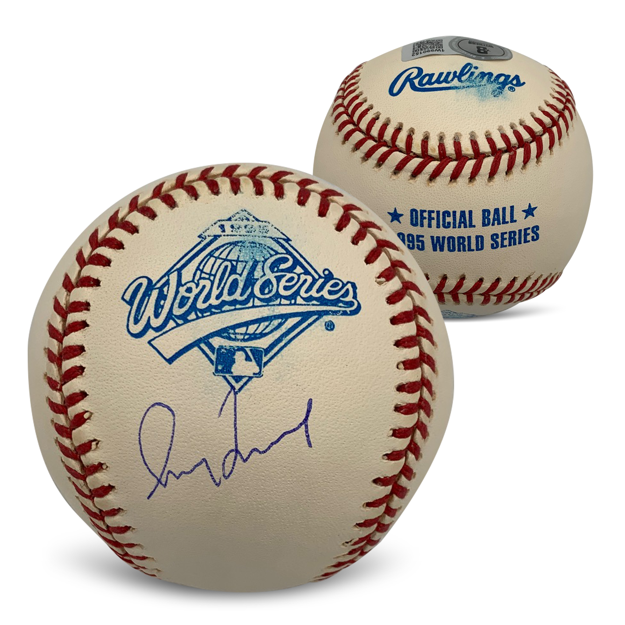 Greg Maddux Autographed 1995 World Series Signed Baseball Beckett COA With Display Case B