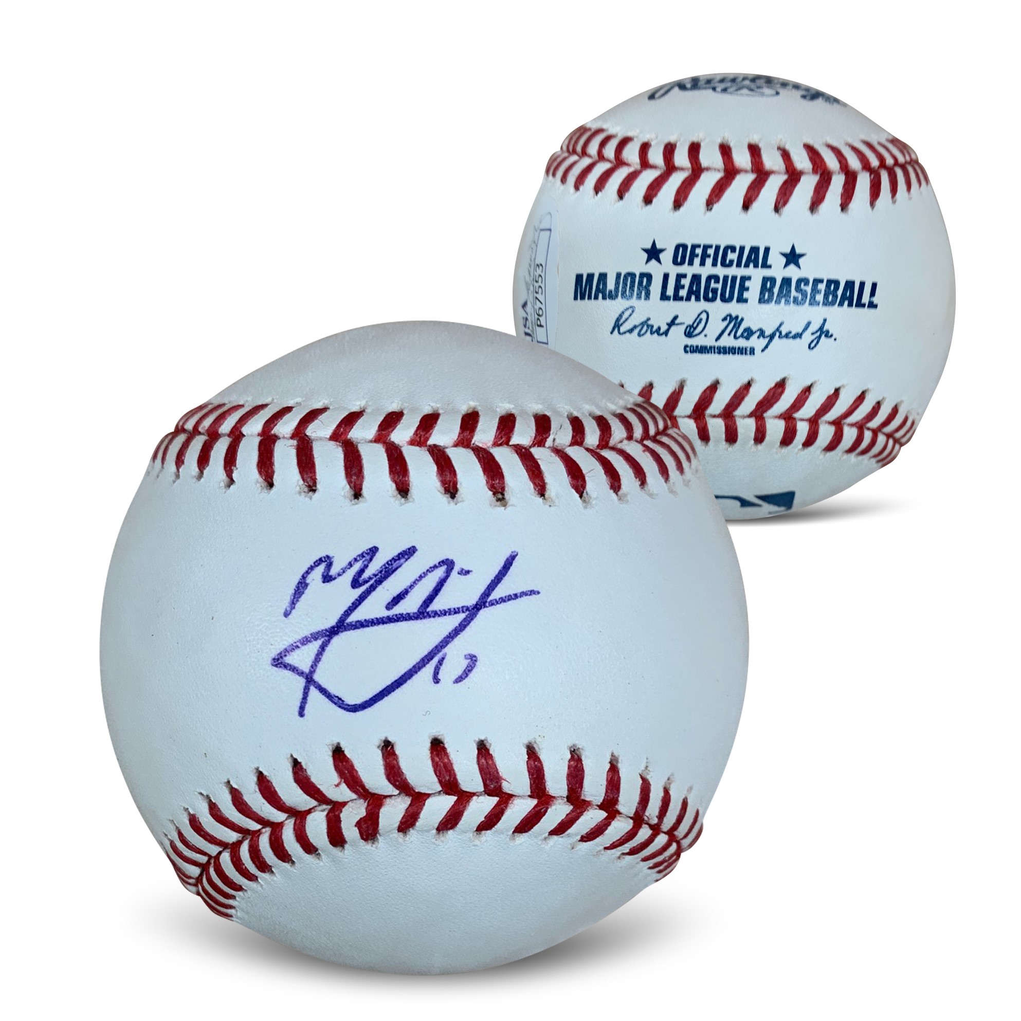 Manny Machado Autographed MLB Signed Baseball JSA COA With UV Display Case