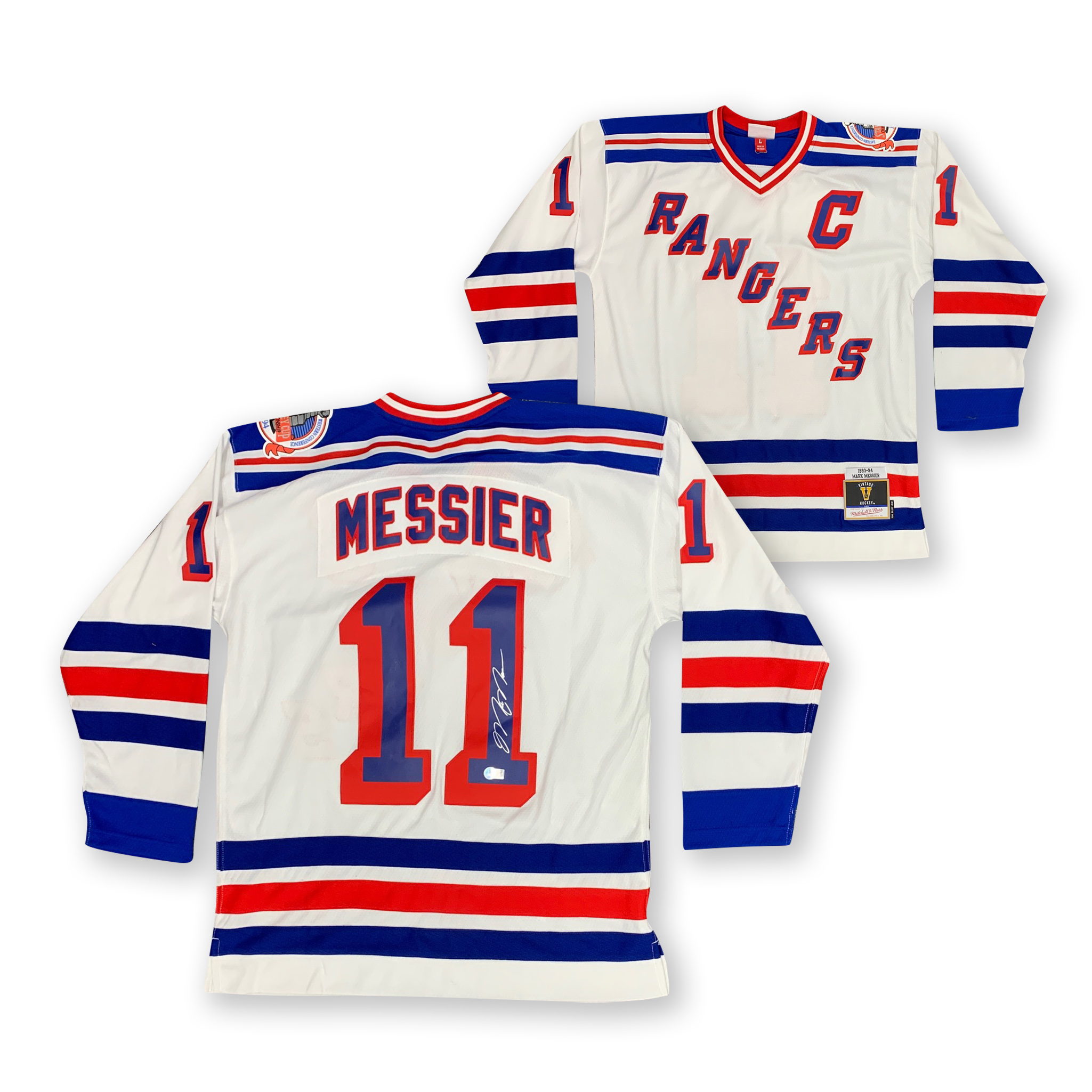 Mark Messier Autographed New York Rangers Signed Mitchell & Ness Hockey Jersey Beckett COA