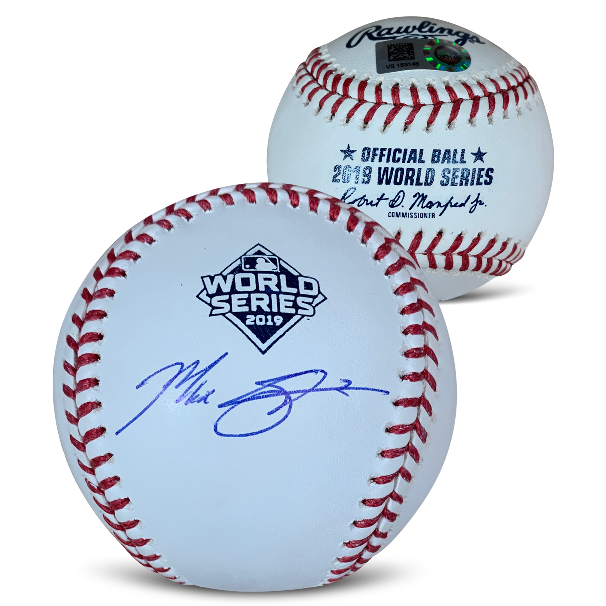 Max Scherzer Autographed 2019 World Series Signed Baseball MLB Authenticated Hologram With Display Case Max Scherzer Autographed 2019 World Series Signed Baseball MLB Authenticated Hologram With Display Case