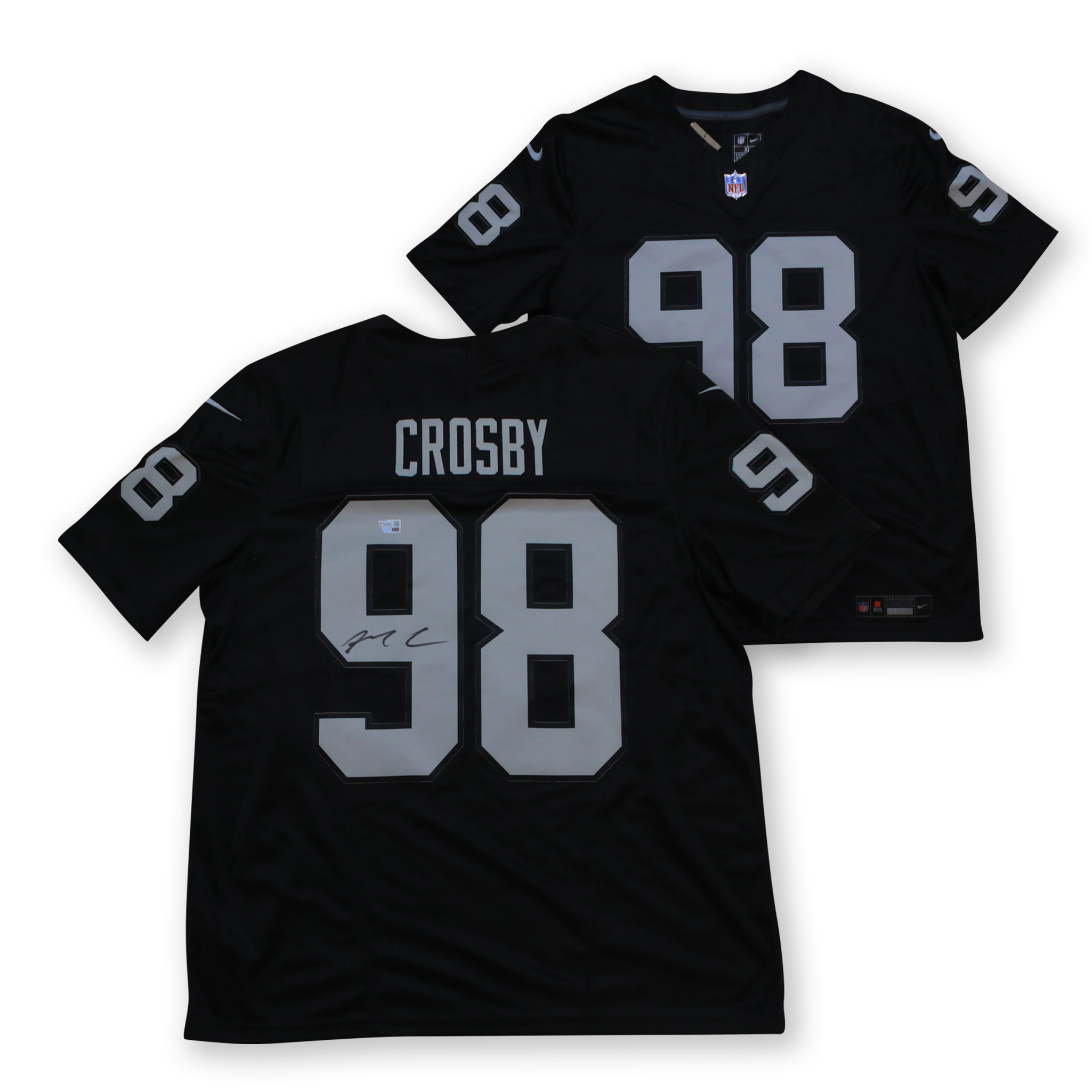 Maxx Crosby Autographed Las Vegas Raiders Signed Nike Limited Football Jersey Fanatics Authentic COA