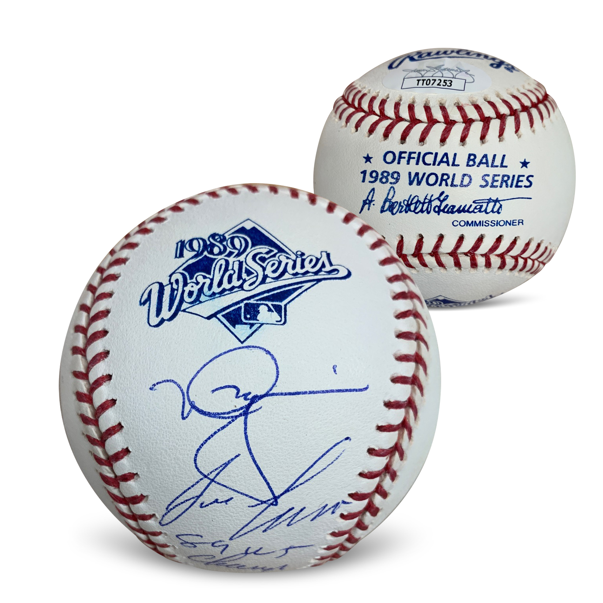 Mark McGwire and Jose Canseco Autographed 1989 World Series Signed Baseball JSA COA With UV Display Case