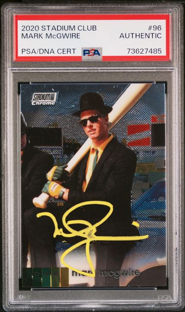 Mark McGwire 2020 Topps Stadium Club Baseball Signed Card #96 Auto PSA