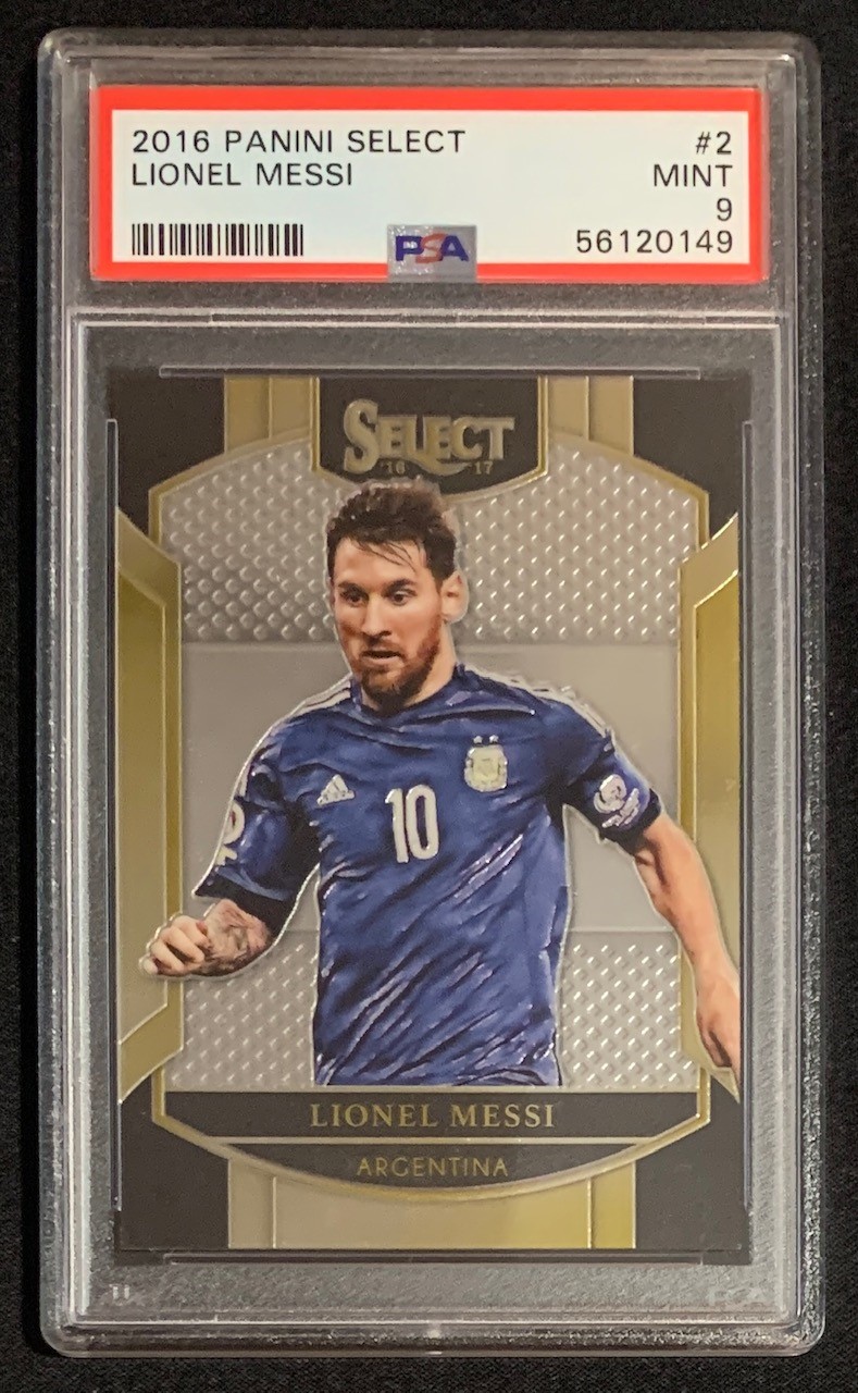 Lionel Messi 2016 Panini Select Soccer Card #2 Graded PSA 9 Lionel Messi 2016 Panini Select Soccer Card #2 Graded PSA 9