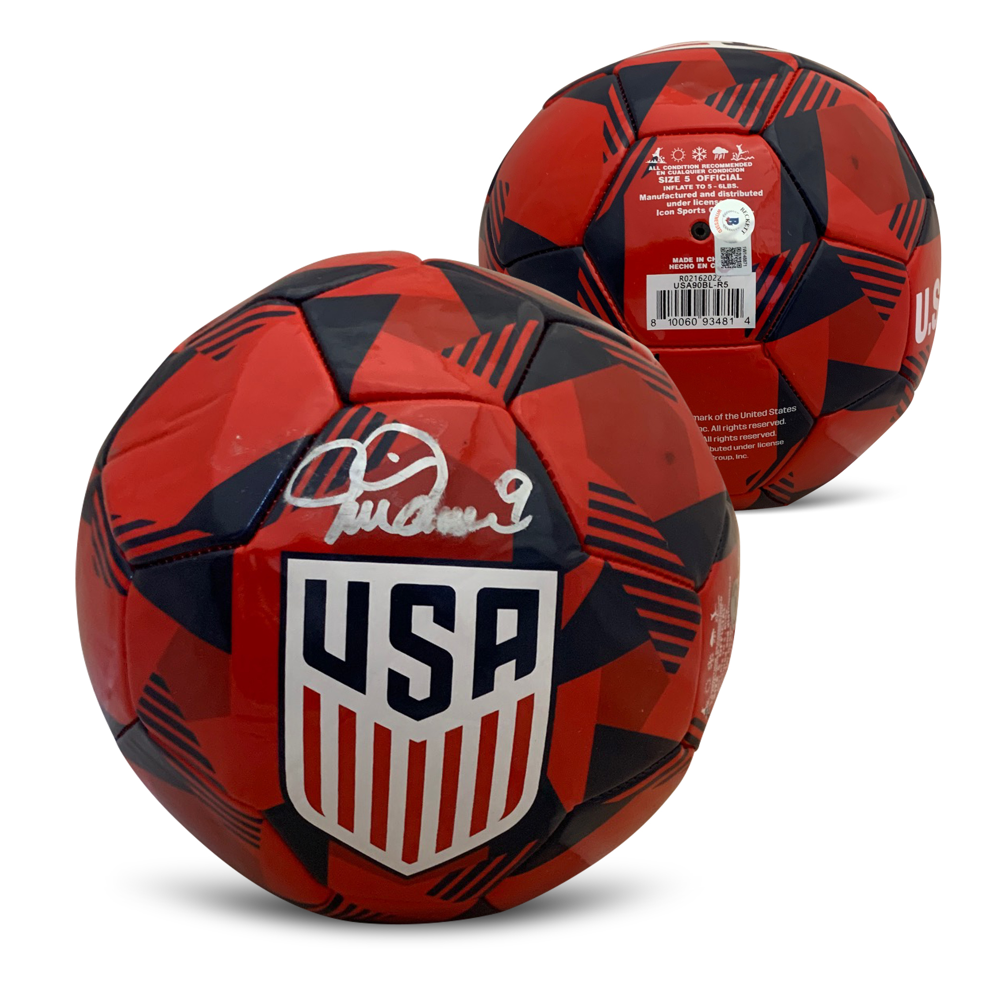 Mia Hamm Autographed USA Womens Signed Soccer Ball Beckett COA