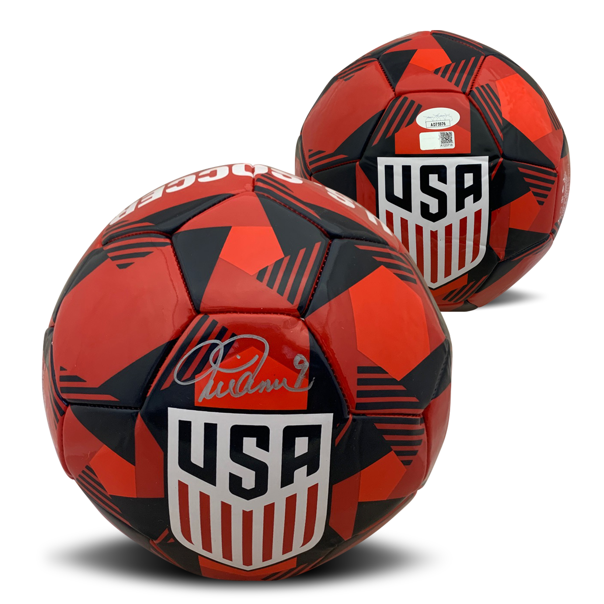 Mia Hamm Autographed USA Women's National Team USWNT Signed Soccer Ball JSA COA Red