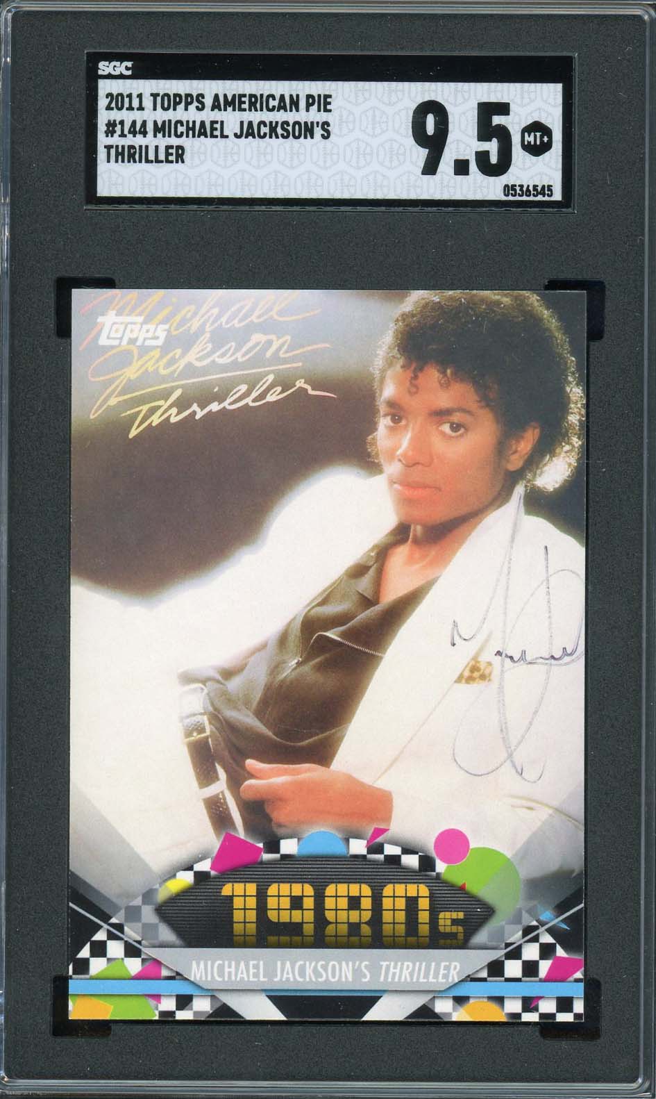 Michael Jackson 2011 Topps American Pie Thriller Card #144 Graded SGC 9.5 Michael Jackson 2011 Topps American Pie Thriller Card #144 Graded SGC 9.5