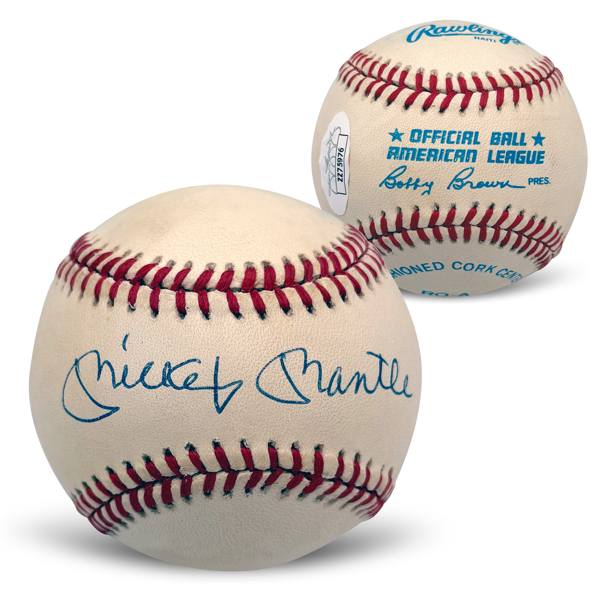 Mickey Mantle Autographed New York Yankees Signed American League Baseball JSA COA With UV Display Case Mickey Mantle Autographed New York Yankees Signed American League Baseball JSA COA With UV Display Case