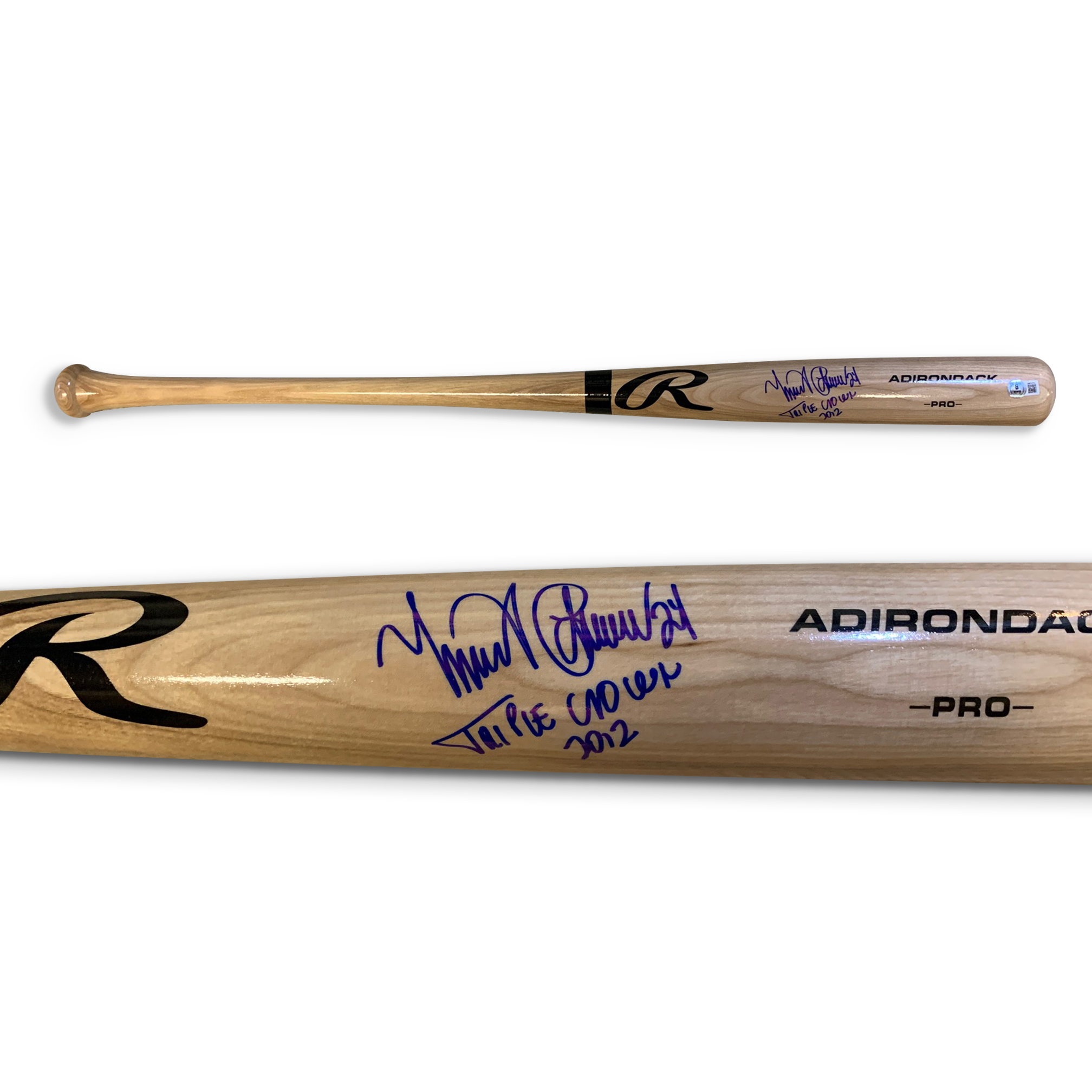 Miguel Cabrera Autographed 34" Signed Baseball Bat TRIPLE CROWN 2012 Beckett COA