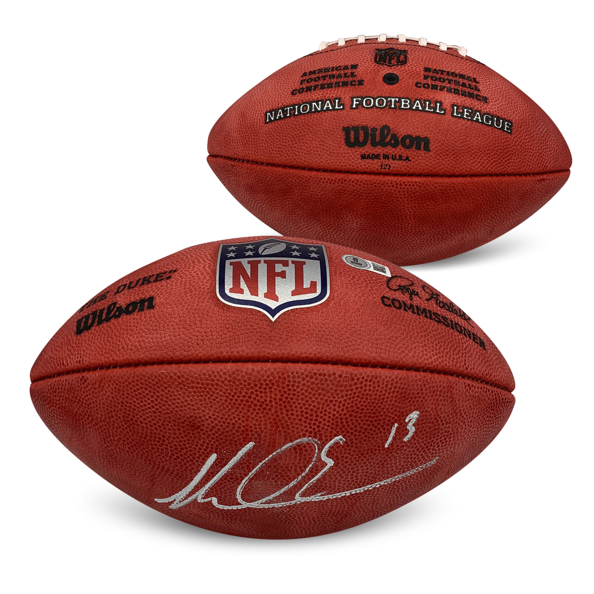 Mike Evans Autographed NFL Authentic Duke Signed Game Football Beckett COA