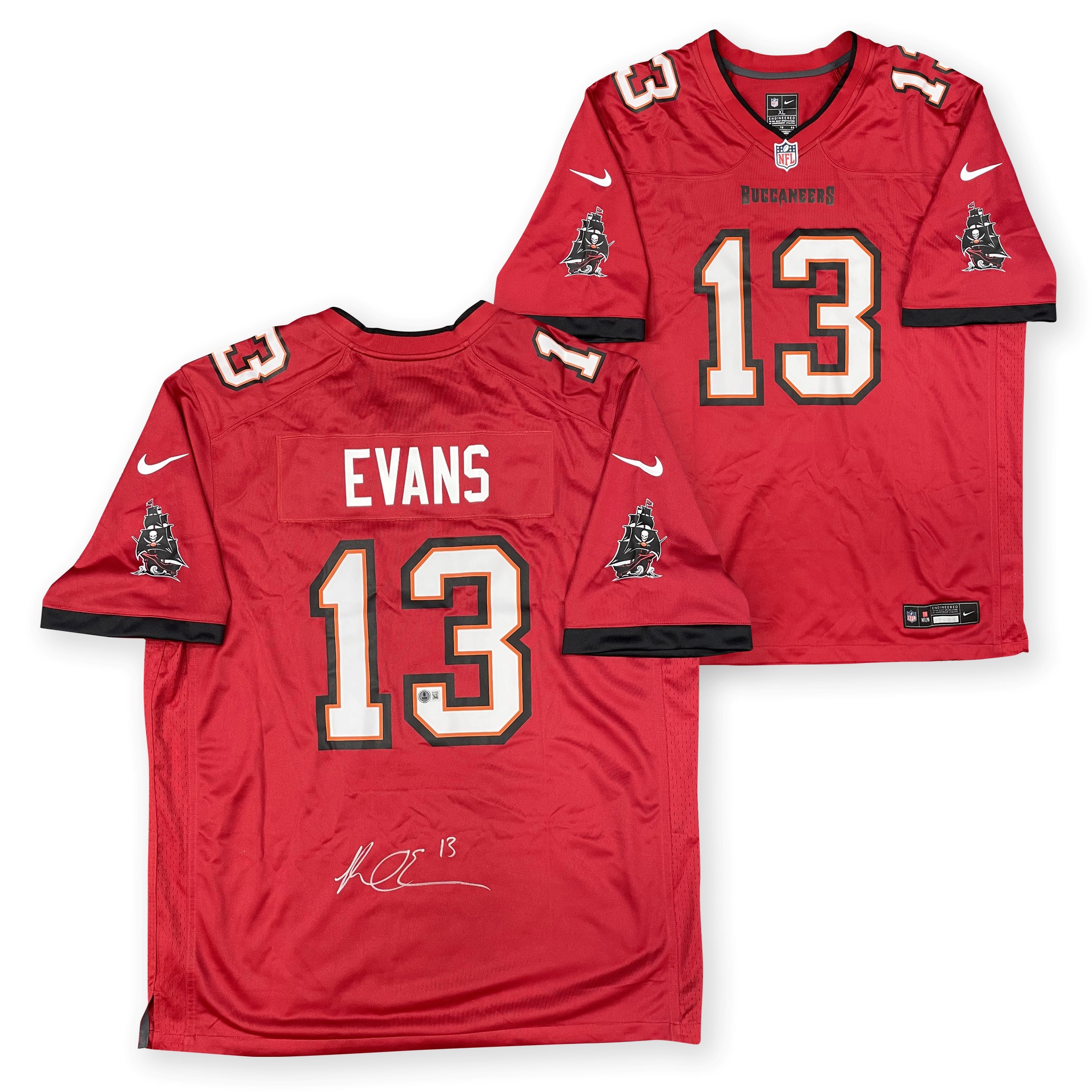 Mike Evans Autographed Tampa Bay Buccaneers Signed Nike Game Football Jersey Beckett COA Mike Evans Autographed Tampa Bay Buccaneers Signed Nike Game Football Jersey Beckett COA