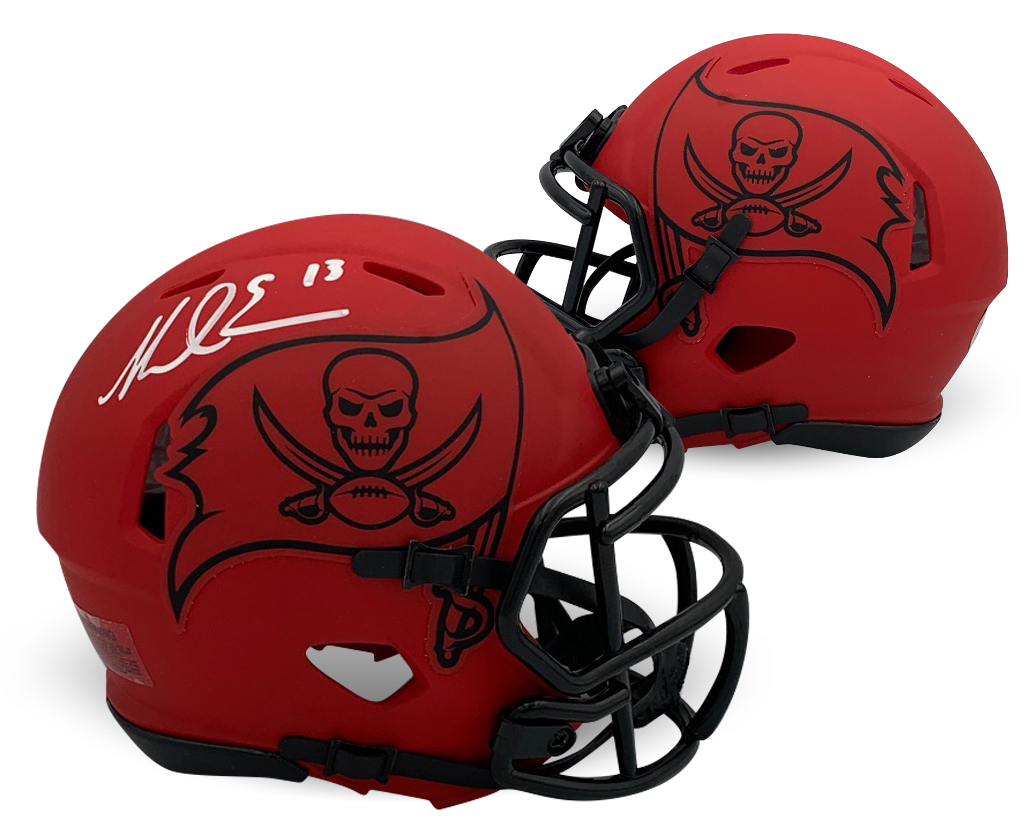 Mike Evans Autographed Tampa Bay Buccaneers Signed Football Rave Mini Helmet Beckett COA