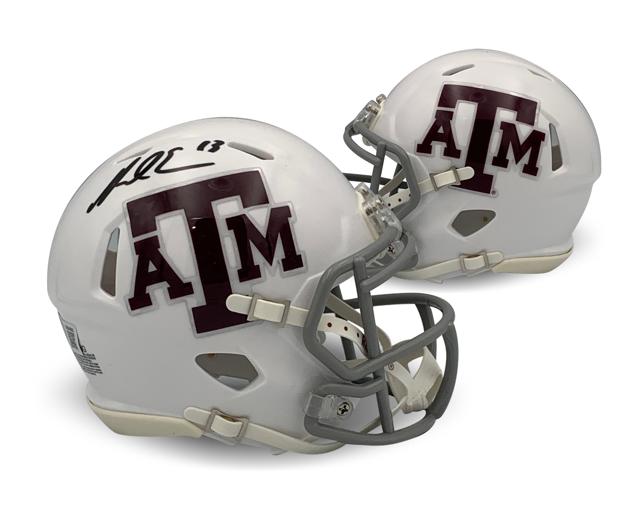 Mike Evans Autographed Texas A&M Aggies Signed Football Mini Helmet Beckett COA White