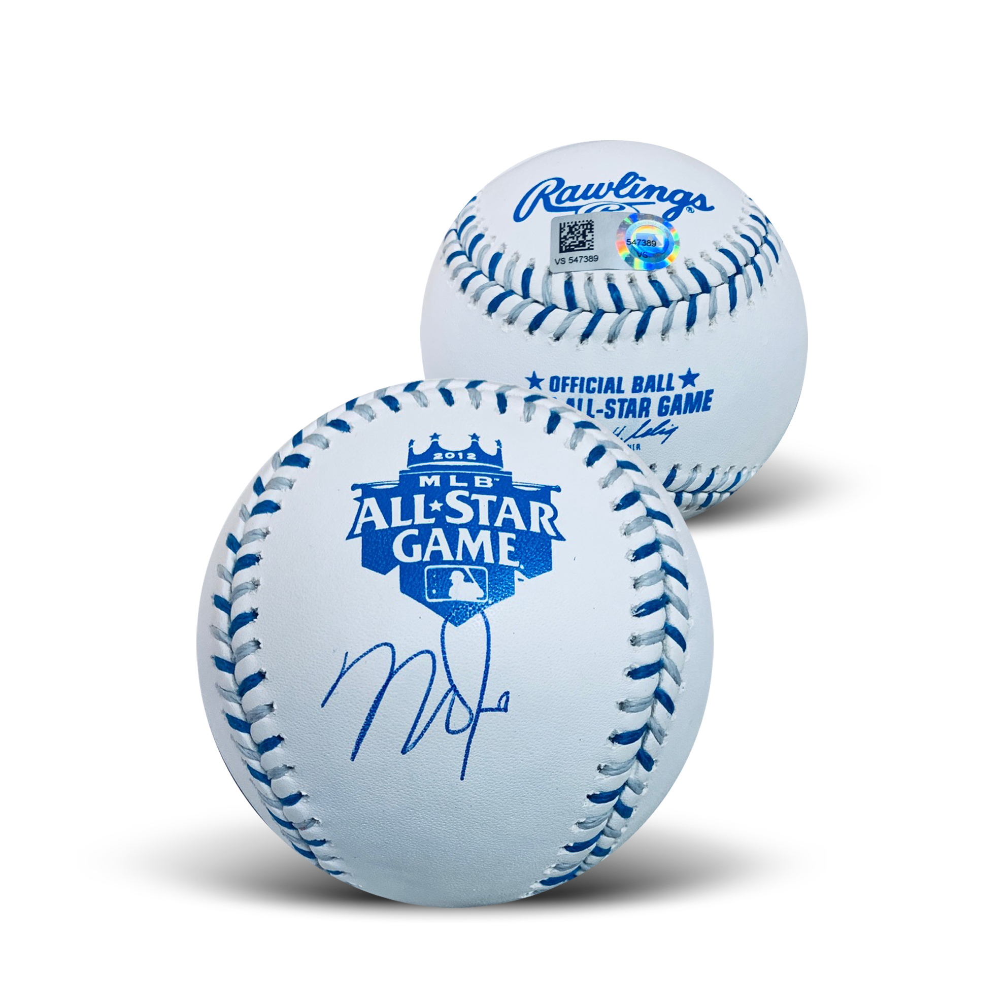 Mike Trout Autographed 2012 All Star Game Baseball MLB Hologram COA UV Case