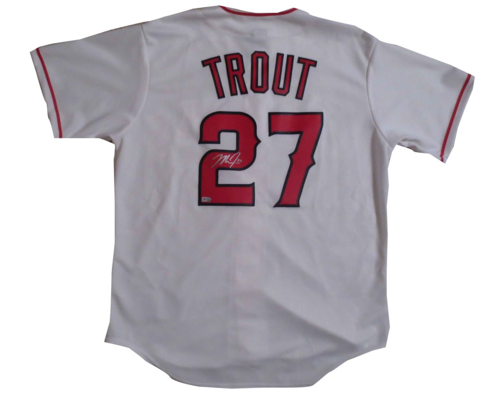 mike trout autographed jersey