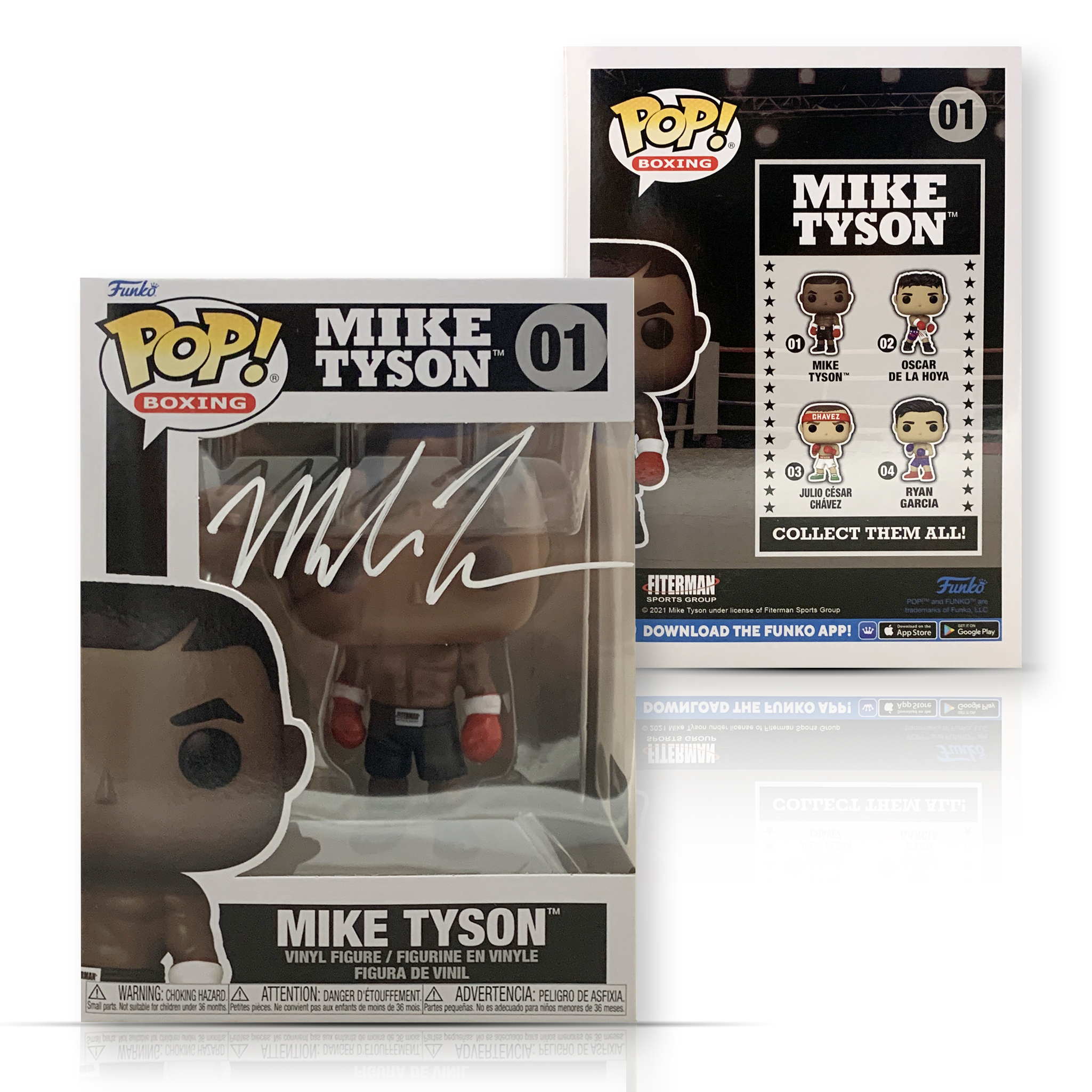 Mike Tyson Autographed Boxing Signed Funko Pop 01 JSA COA DAMAGED