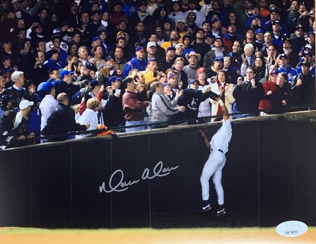 Moises Alou Autographed Chicago Cubs Steve Bartman Signed 8x10 Baseball Photo JSA COA Moises Alou Autographed Chicago Cubs Steve Bartman Signed 8x10 Baseball Photo JSA COA
