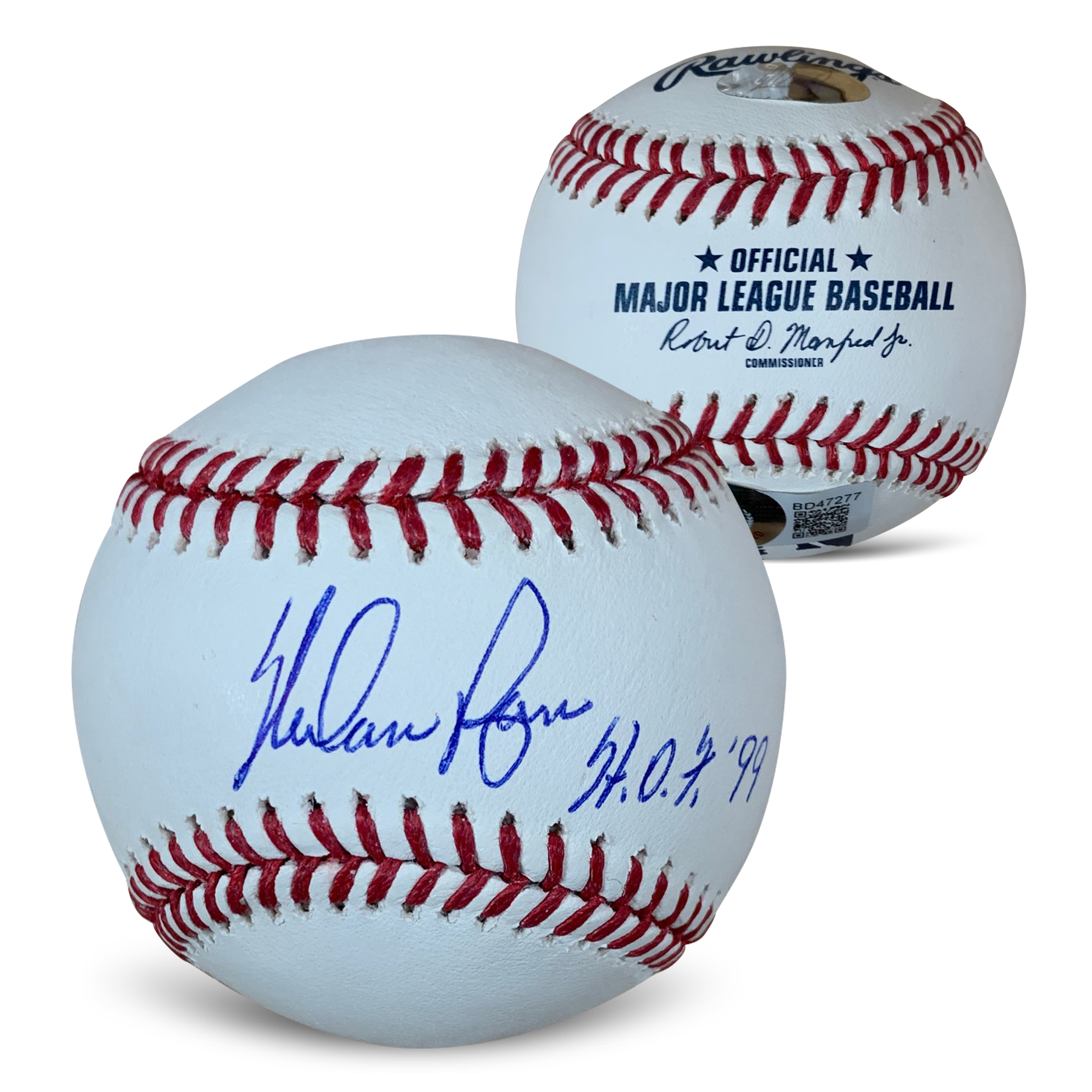 Nolan Ryan Autographed MLB Signed Hall of Fame HOF 1999 Baseball Beckett COA With UV Display Case