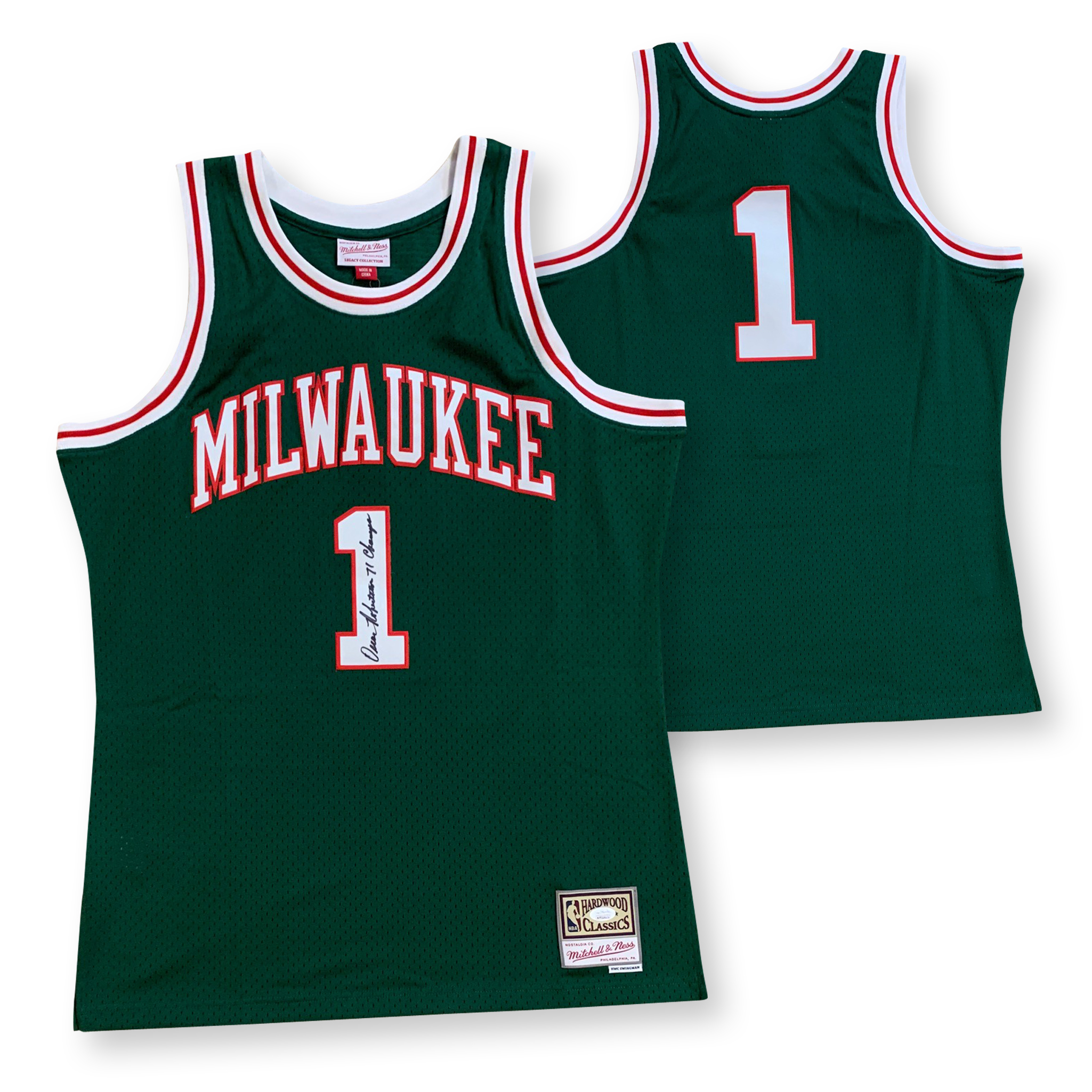 Oscar Robertson Autographed Milwaukee Bucks Signed Mitchell and Ness Basketball Jersey 1971 CHAMPS JSA COA