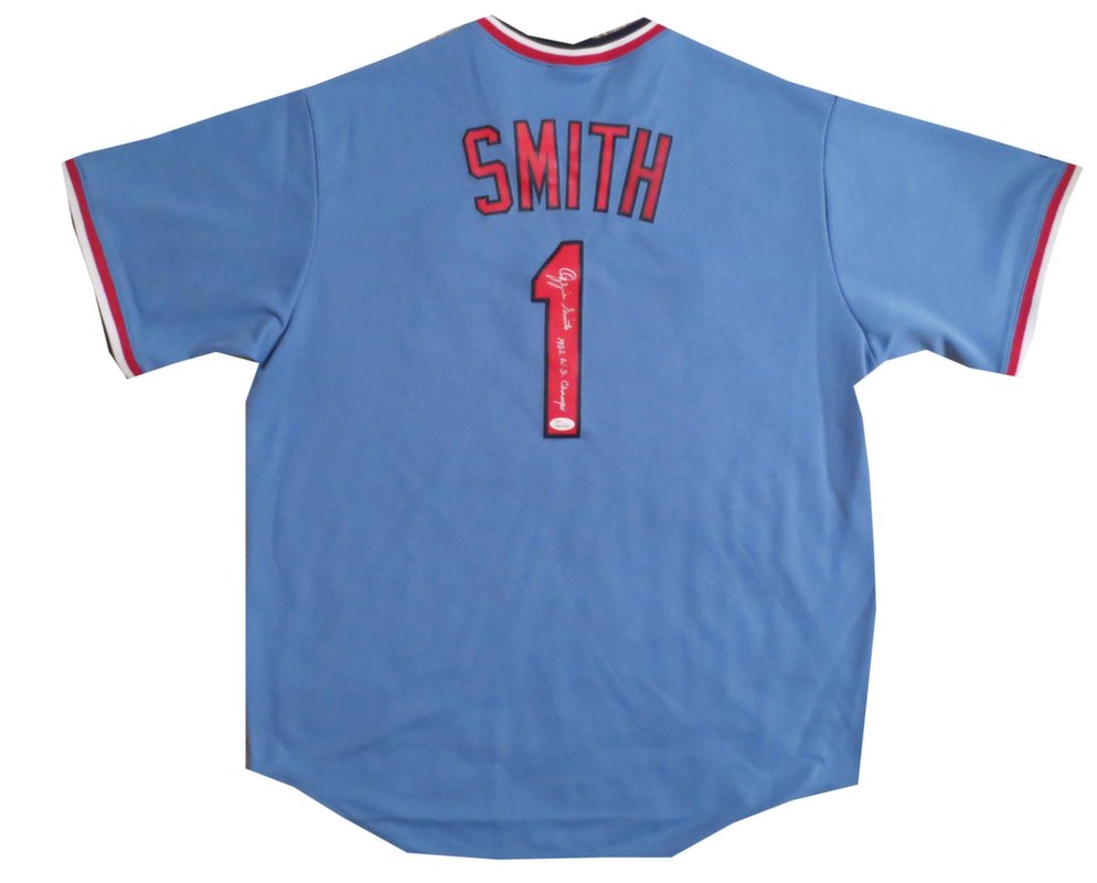 ozzie smith autographed jersey