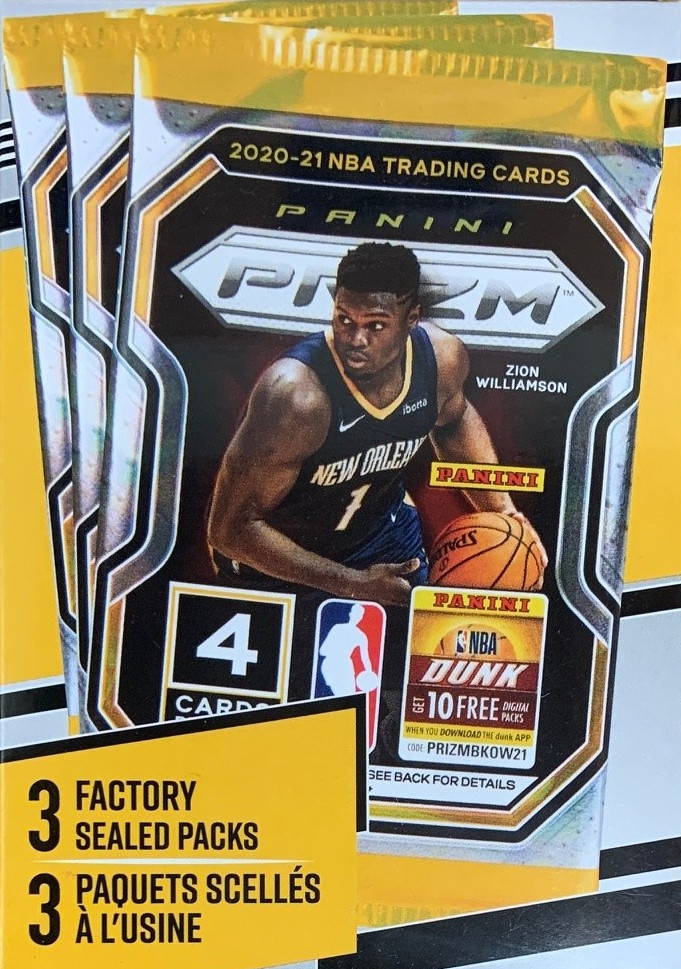 2020-21 Panini Prizm Basketball Sports Card Sealed Hanger Box 3 Packs 4 Cards Per Pack
