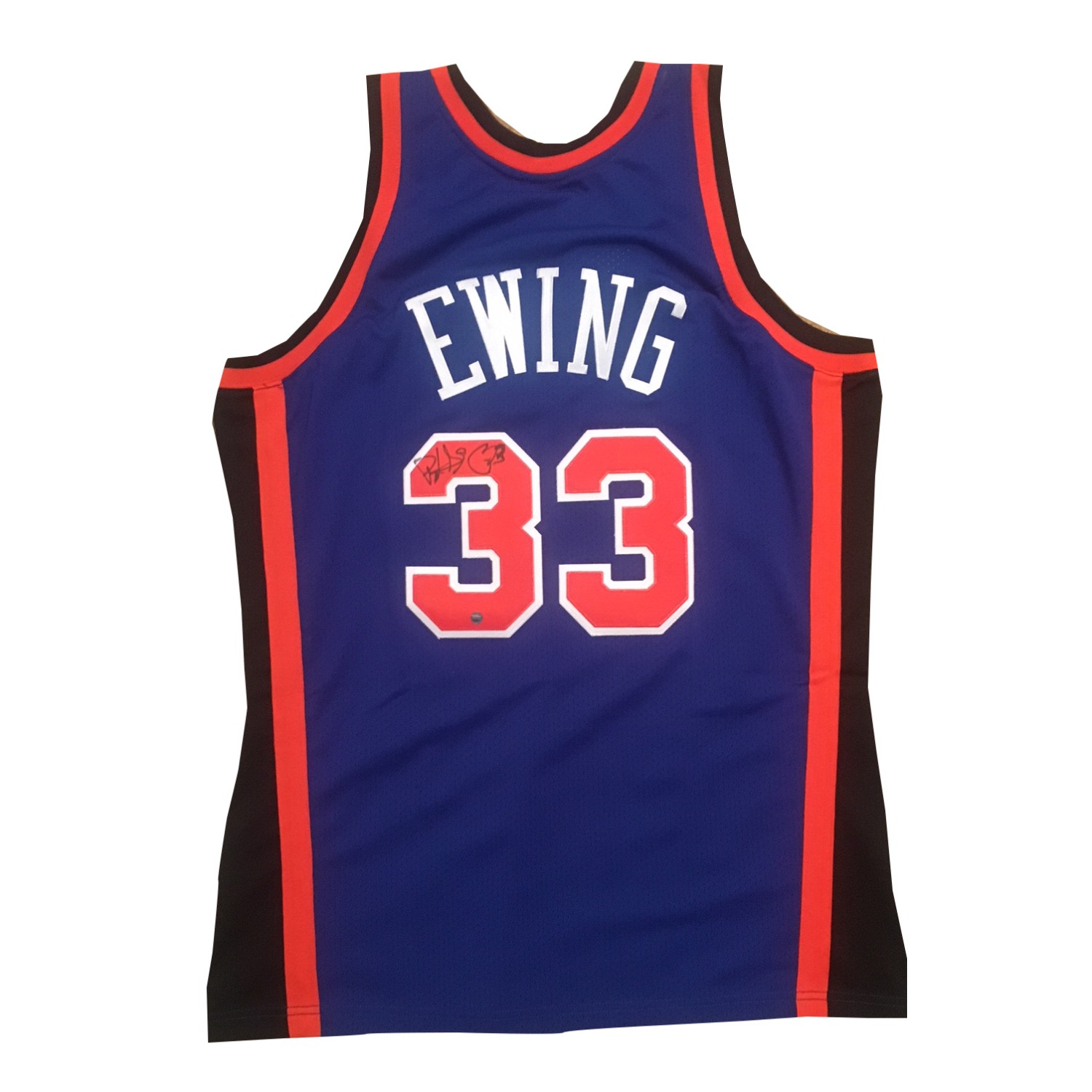 Patrick Ewing Autographed New York Knicks Signed Authentic Mitchell and Ness Signed Basketball Jersey Steiner Sports COA Patrick Ewing Autographed New York Knicks Signed Authentic Mitchell and Ness Signed Basketball Jersey Steiner Sports COA