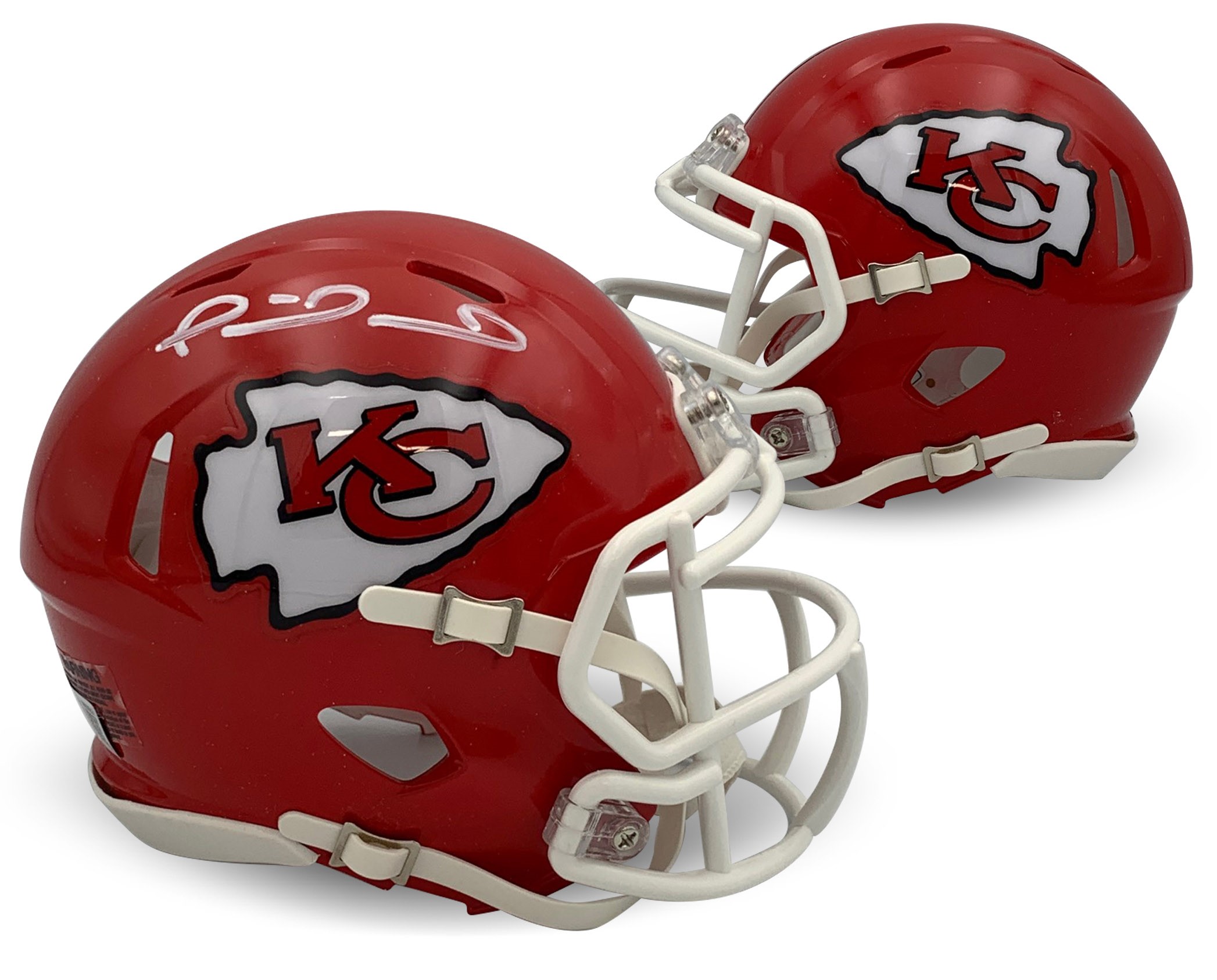 Patrick Mahomes Autographed Kansas City Chiefs Signed Football Mini Helmet Beckett COA