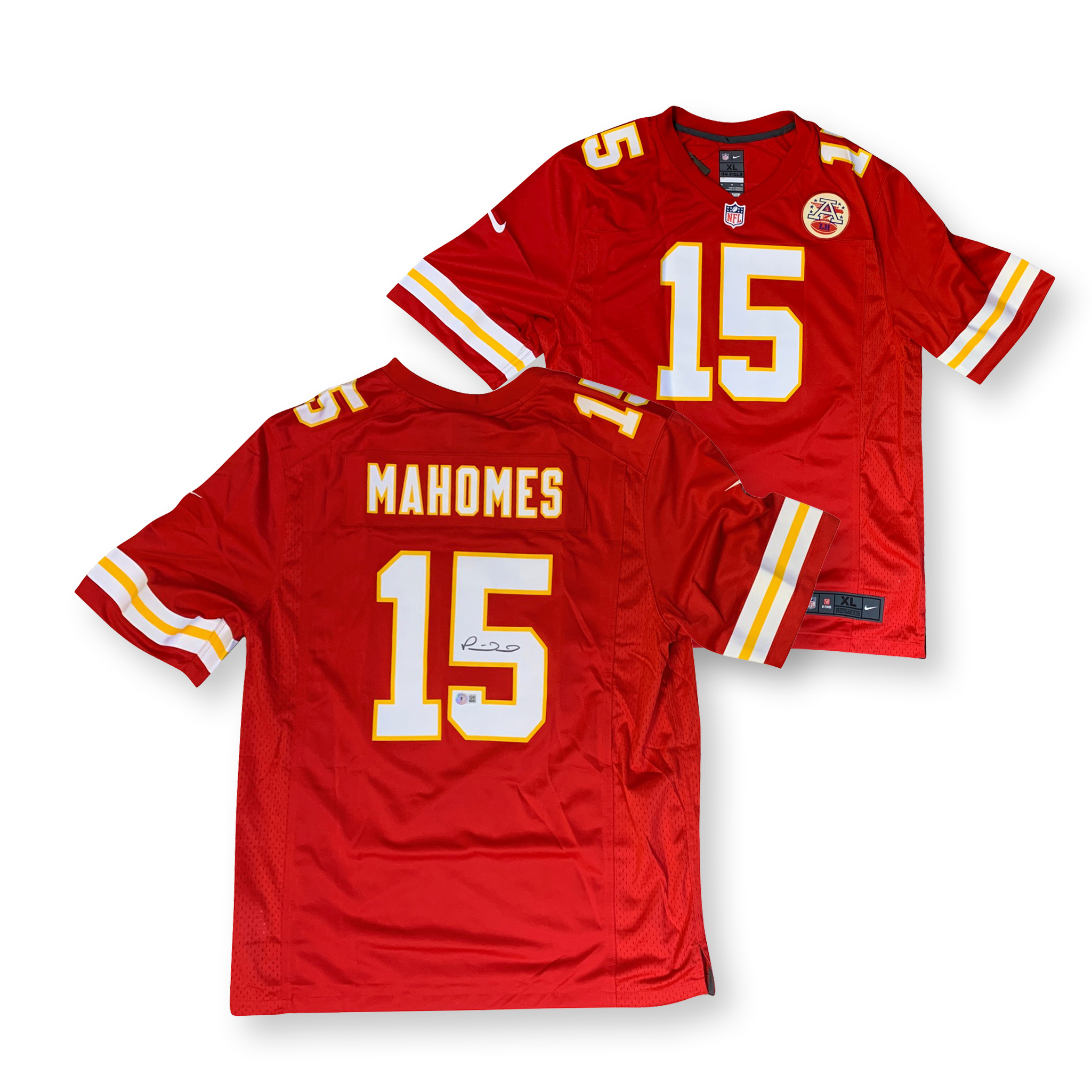 Patrick Mahomes Autographed Kansas City Chiefs Nike Game Football Signed Jersey Beckett COA
