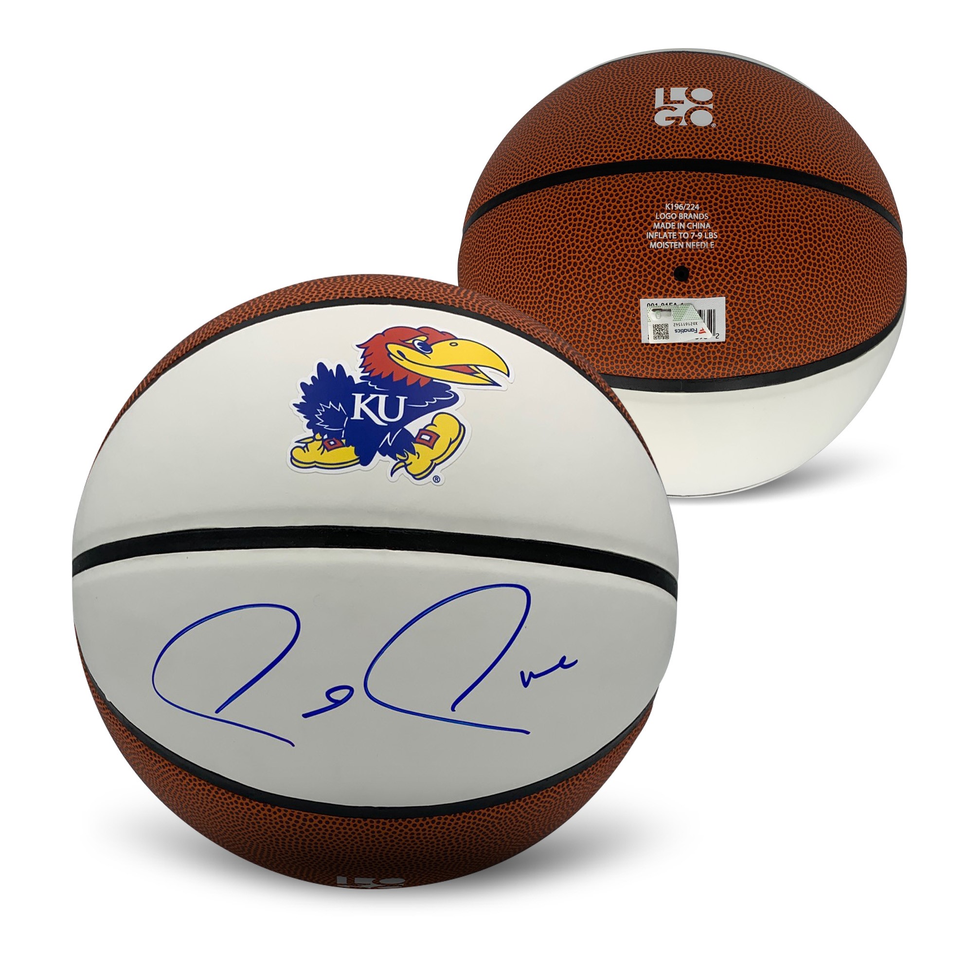 Paul Pierce Autographed Kansas Jayhawks Signed Basketball Fanatics Authentic COA
