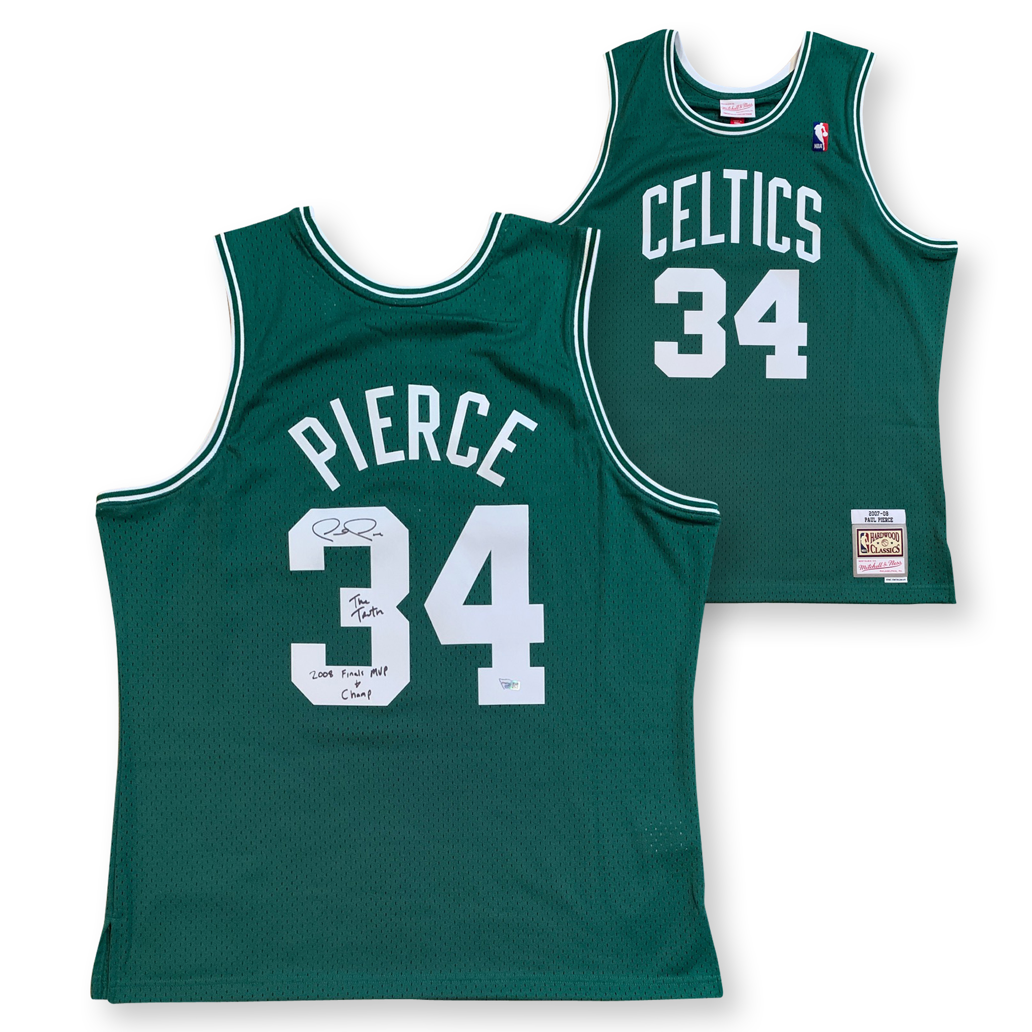 Paul Pierce Autographed Boston Signed Mitchell & Ness Swingman Basketball Jersey 2008 CHAMPS Fanatics Authentic COA