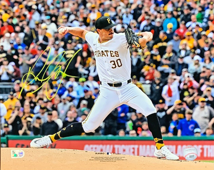Paul Skenes Autographed Pittsburgh Pirates MLB Debut Signed Baseball 11x14 Photo Hologram COA Paul Skenes Autographed Pittsburgh Pirates MLB Debut Signed Baseball 11x14 Photo Hologram COA