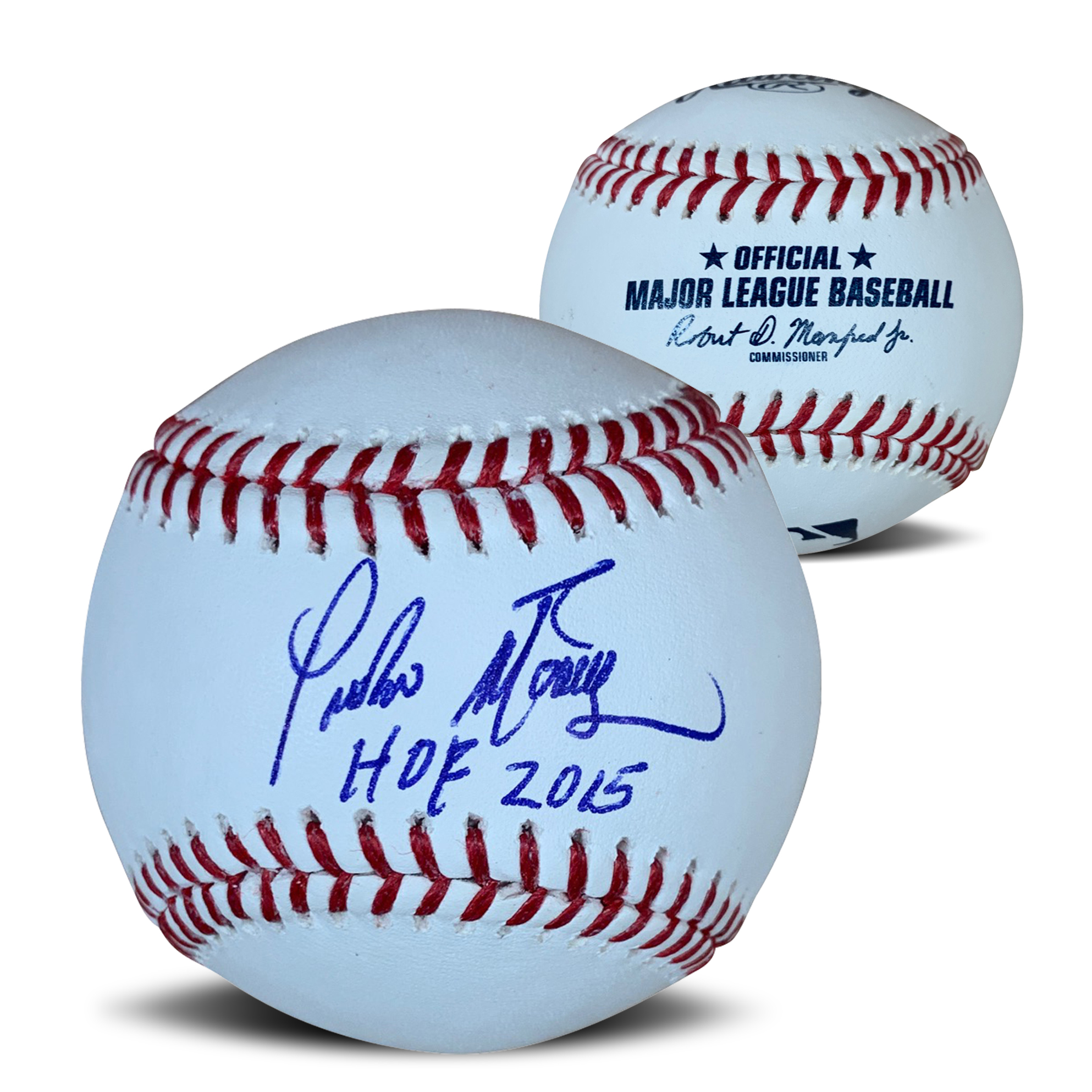 Pedro Martinez Autographed Hall of Fame HOF 2015 Signed MLB Baseball JSA COA With Display Case