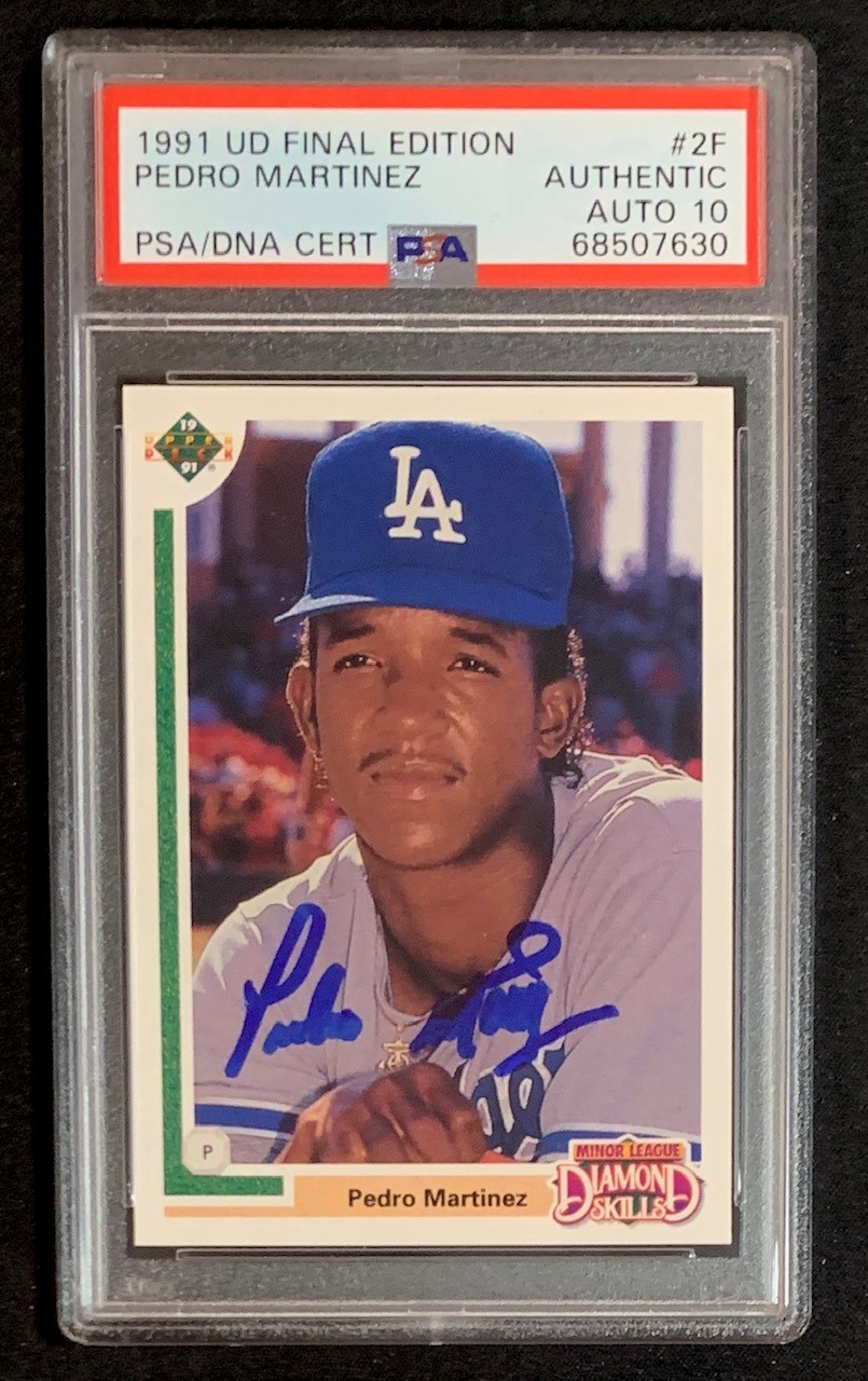 Pedro Martinez Autographed 1991 Upper Deck Final Edition Signed Baseball Rookie Card RC #2F Auto Graded PSA 10