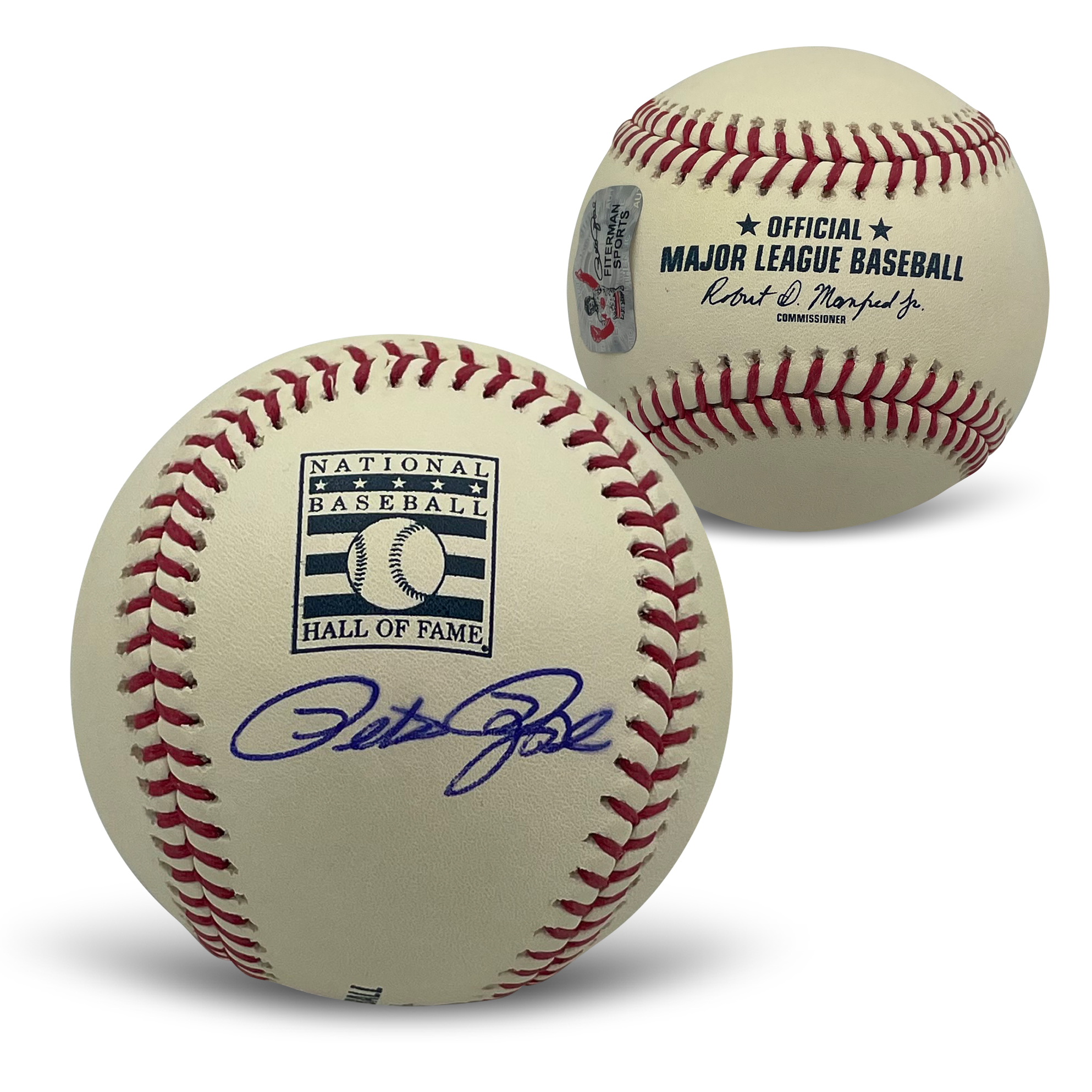 Pete Rose Autographed MLB Hall of Fame HOF Logo Signed Baseball JSA COA With UV Display Case B