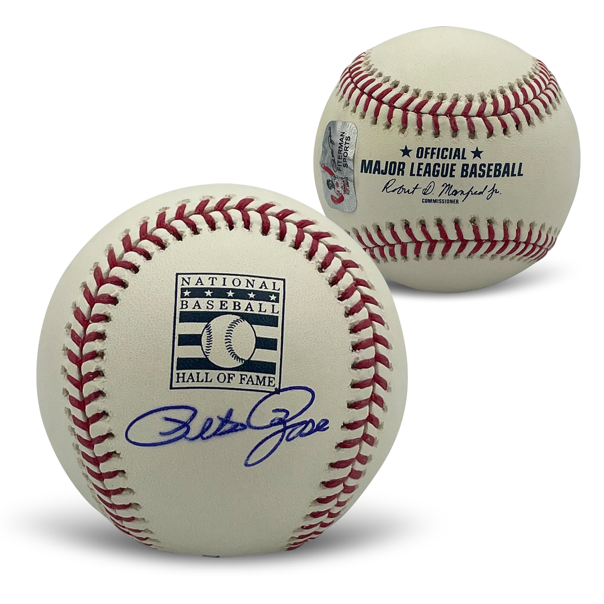 Pete Rose Autographed MLB Hall of Fame HOF Logo Signed Baseball JSA COA With UV Display Case A