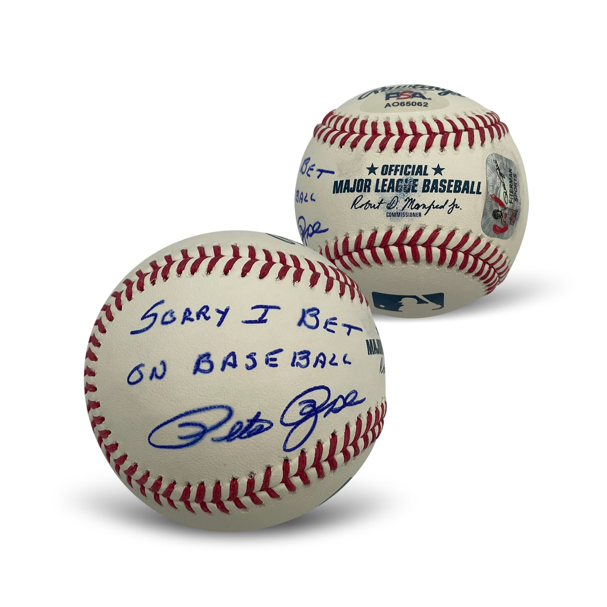 Pete Rose Signed Autographed Baseball Sorry I Bet On Baseball MLB PSA DNA COA With UV Display Case Bleeding