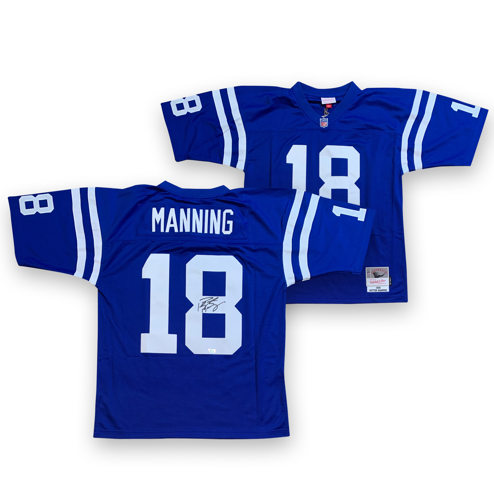 Peyton Manning Autographed Indianapolis Football Mitchell & Ness Jersey Fanatics Authentic COA